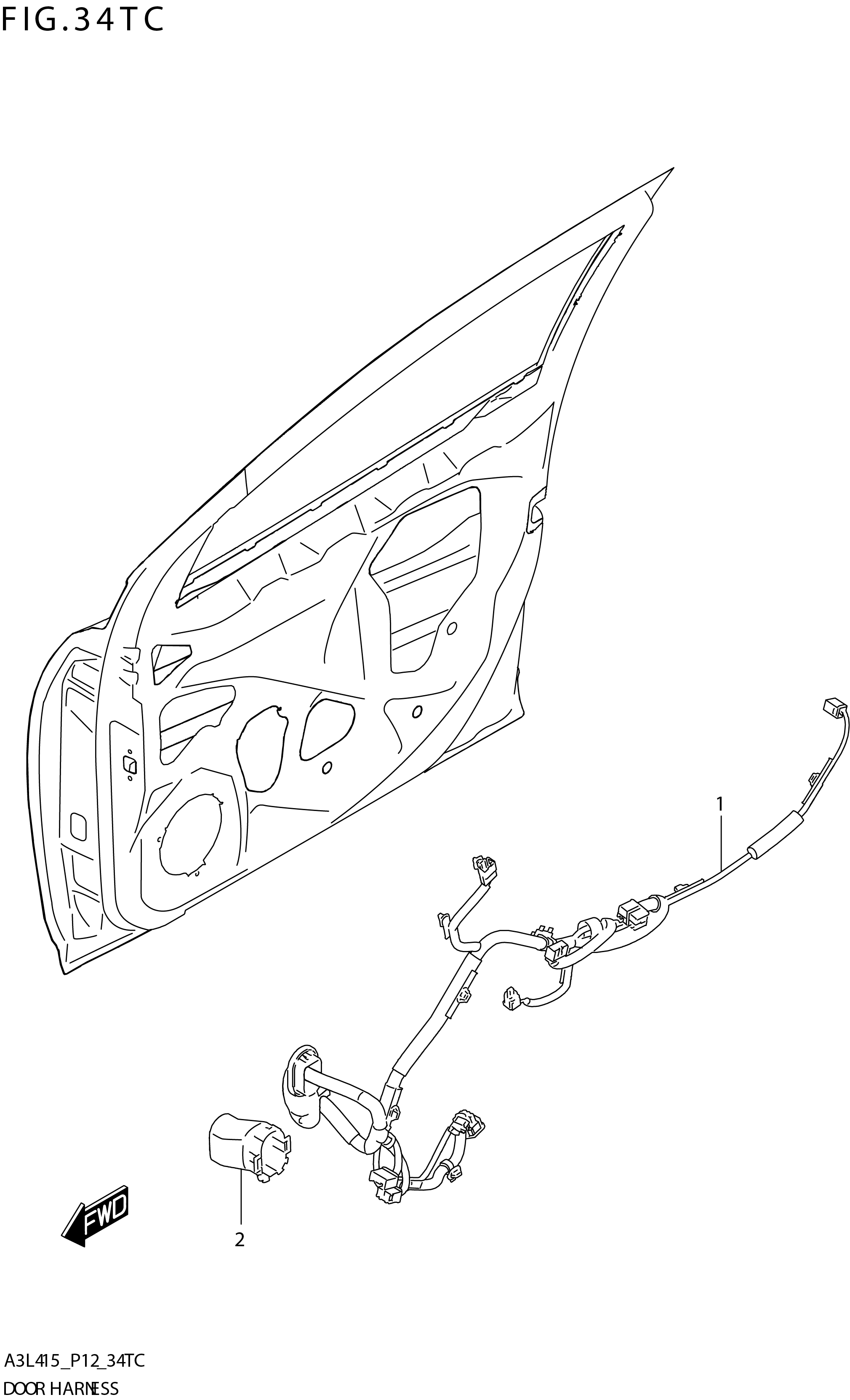 FIG. 34TC DOOR HARNESS (GLX:W_AEBMCR)