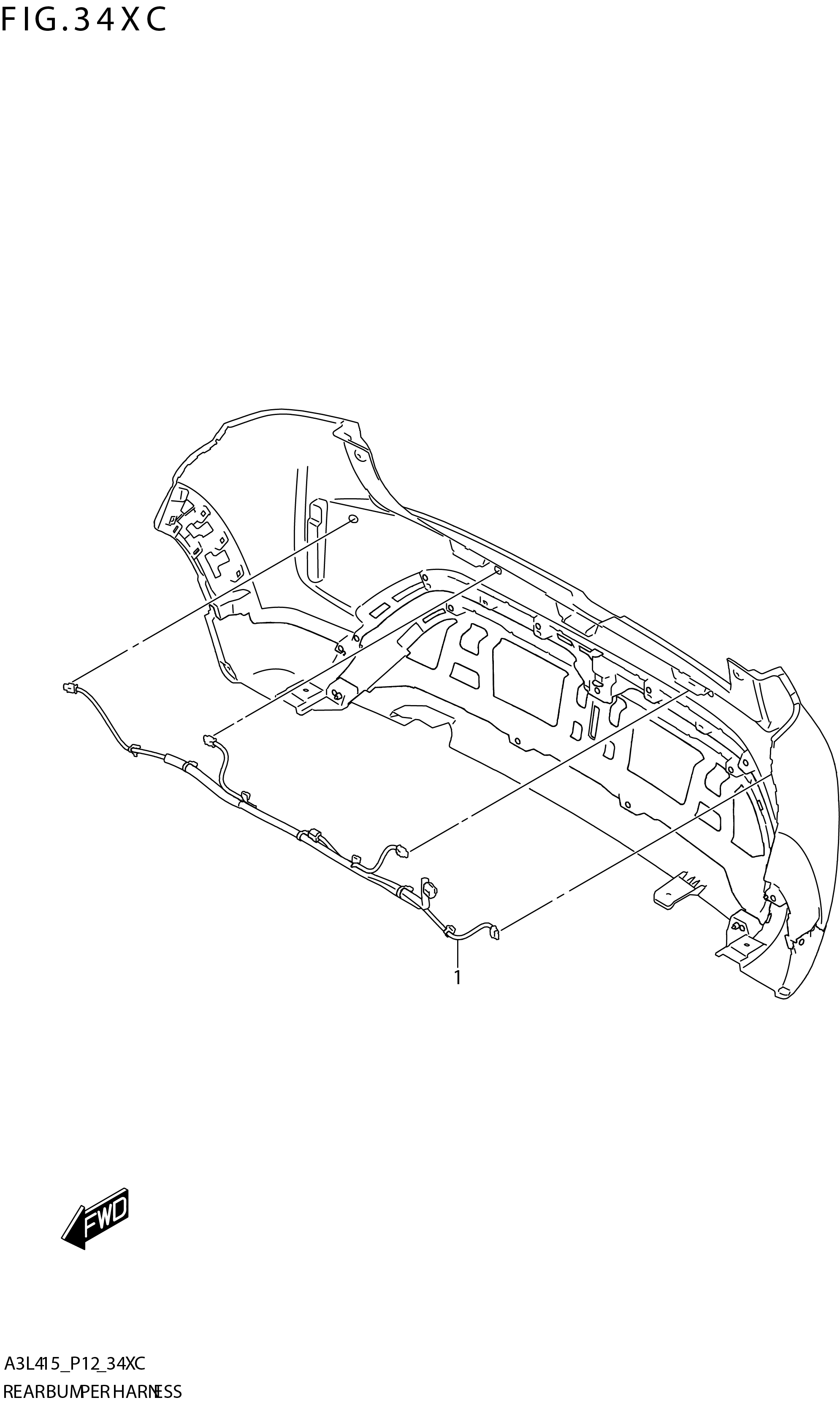 FIG. 34XC REAR BUMPER HARNESS (GLX:W_AEBMCR)