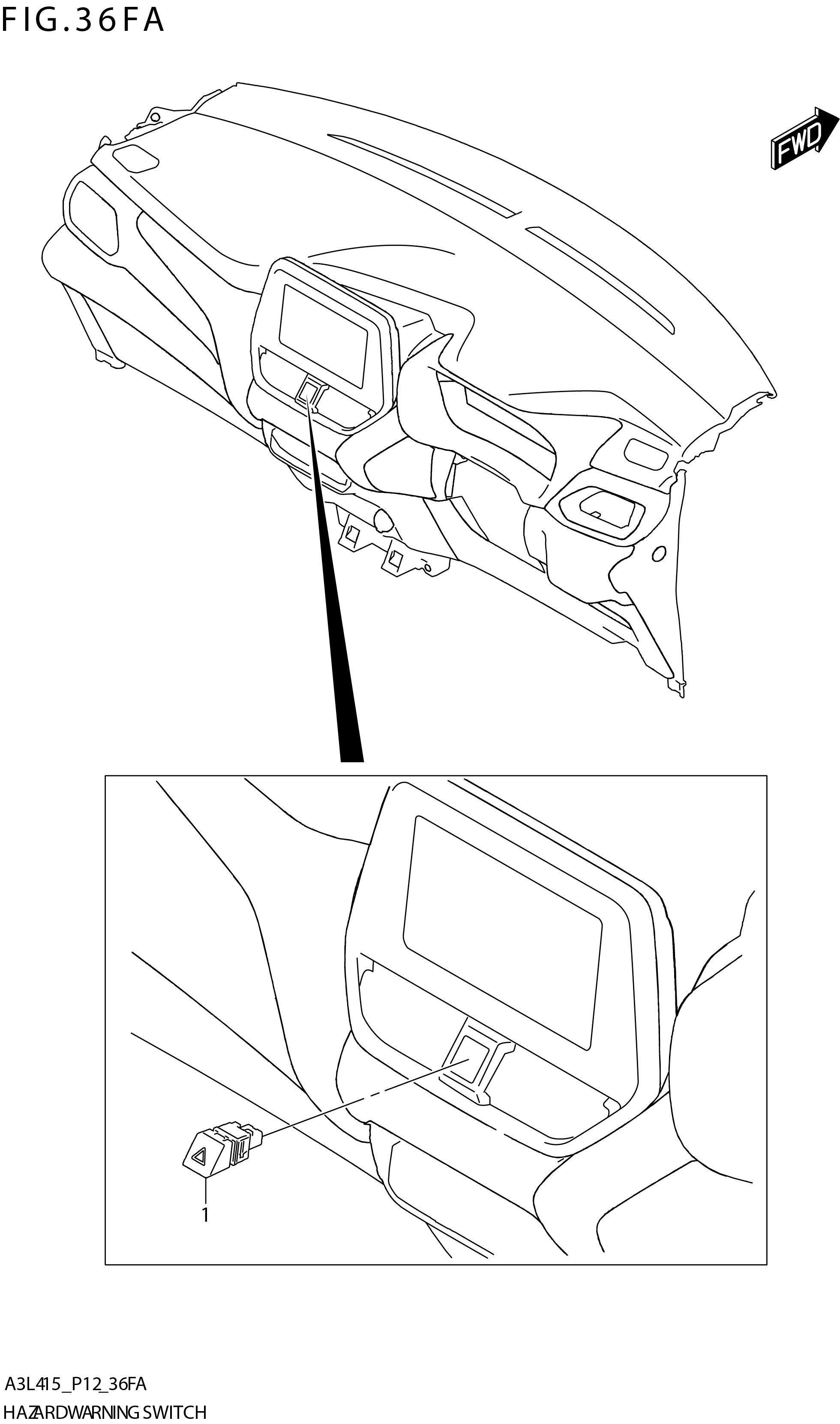 FIG. 36FA HAZARDWARNING SWITCH