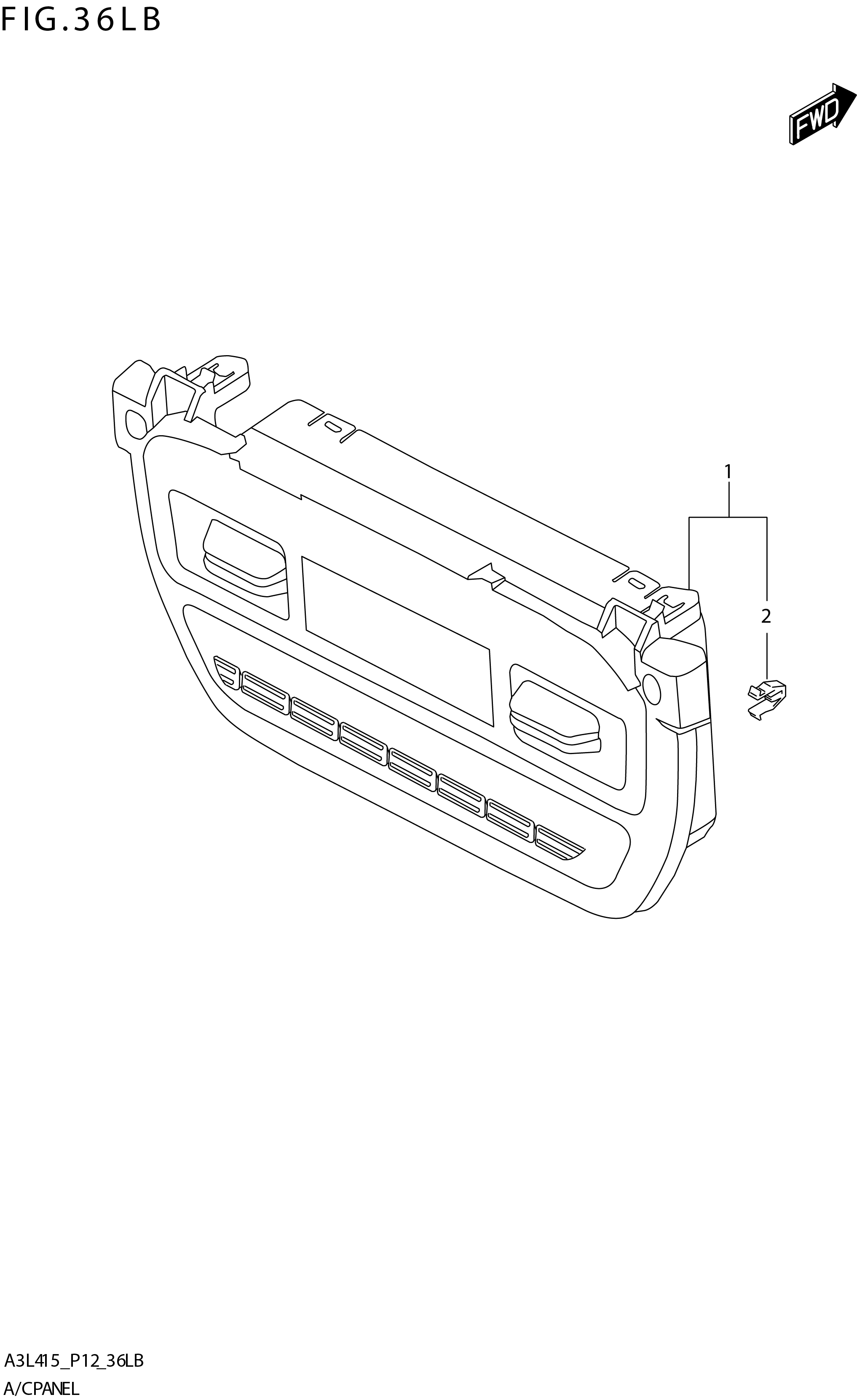 FIG. 36LB A/C PANEL (GLX)