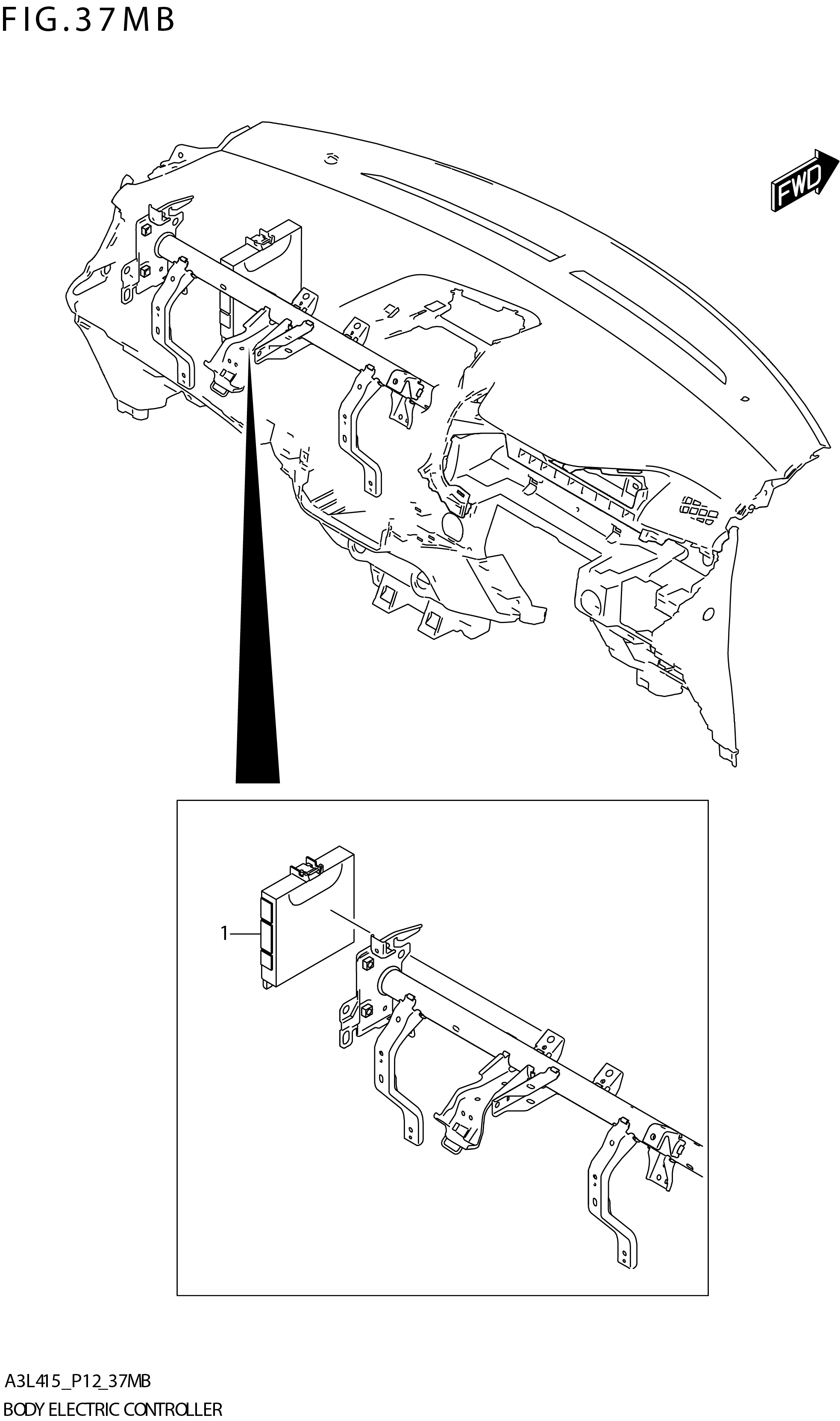 FIG. 37MB BODY ELECTRIC CONTROLLER (GL:5MT)