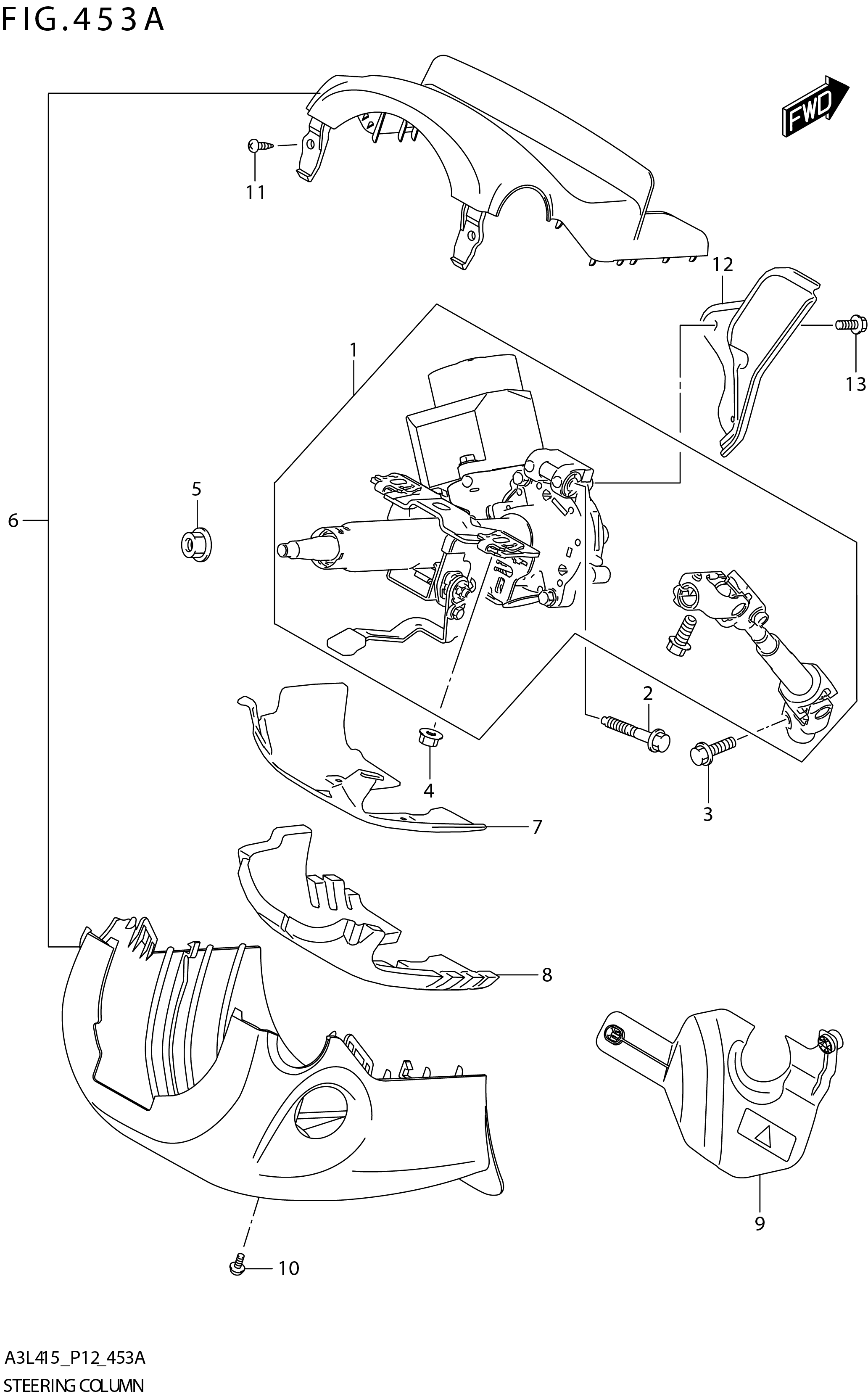 FIG. 453A STEERING COLUMN (GL:K15B)