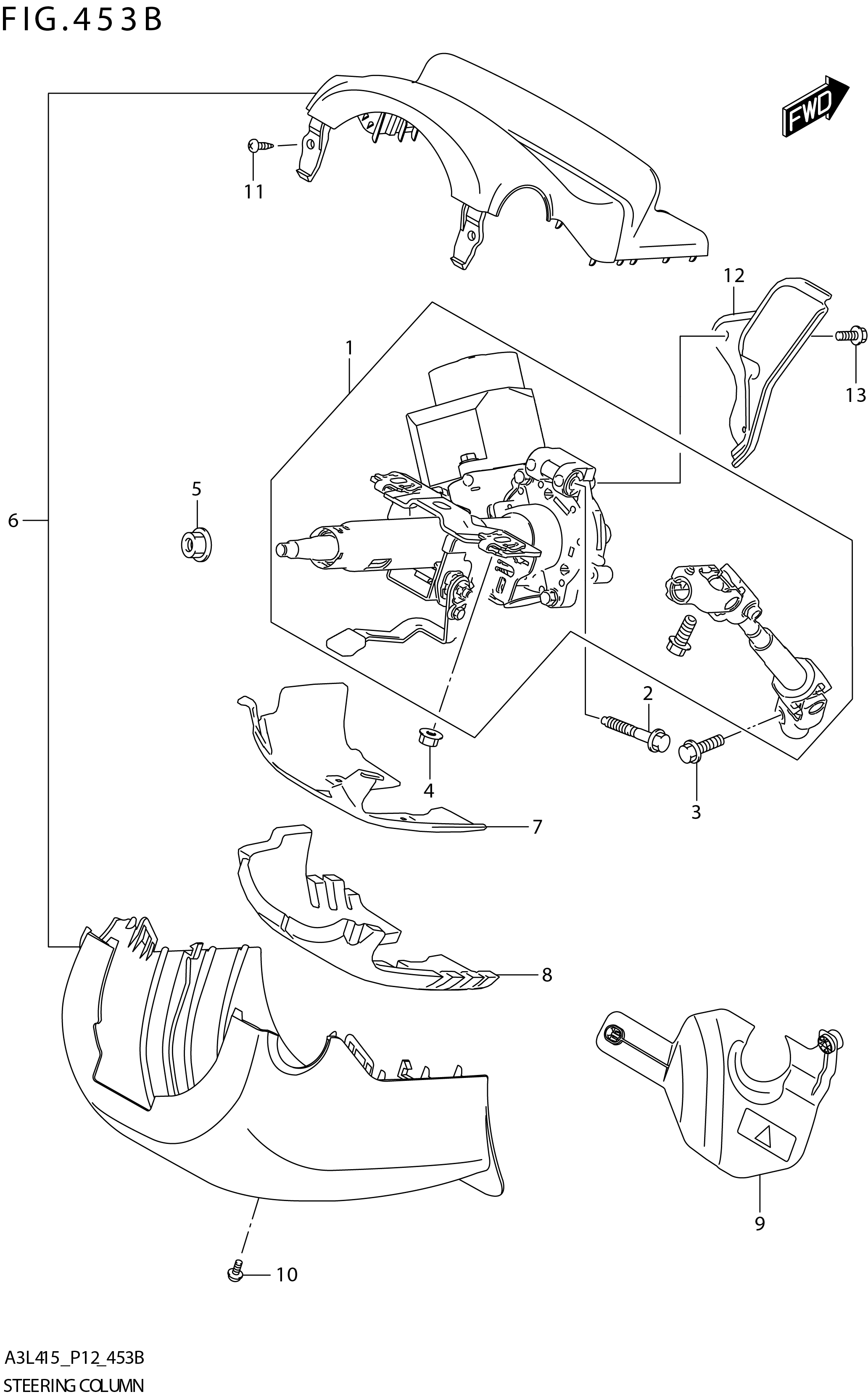 FIG. 453B STEERING COLUMN (GLX:K15C:N_AEBR) 