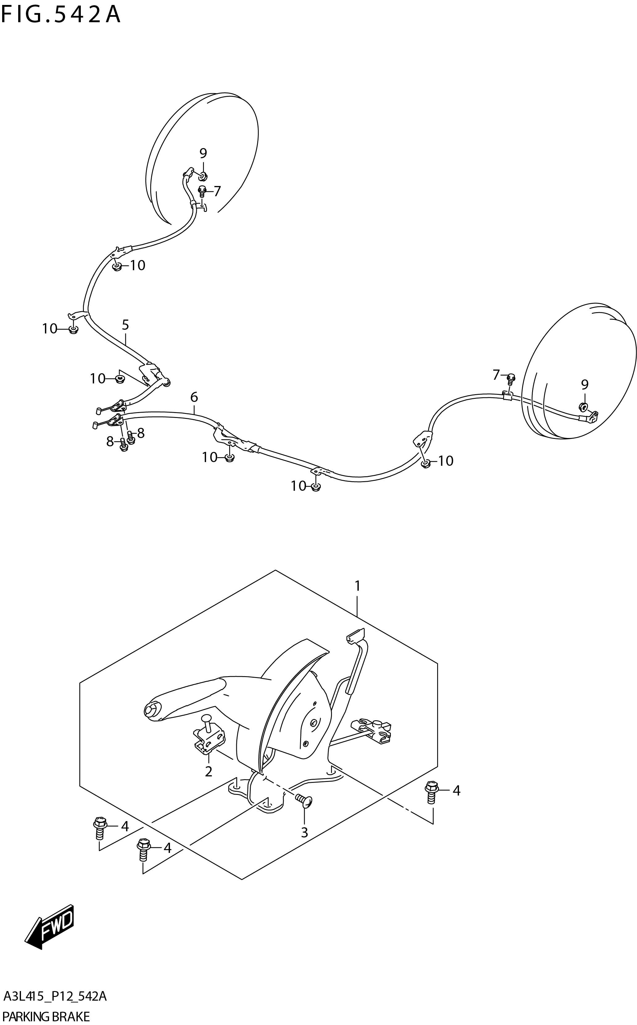 FIG. 542A PARKING BRAKE 