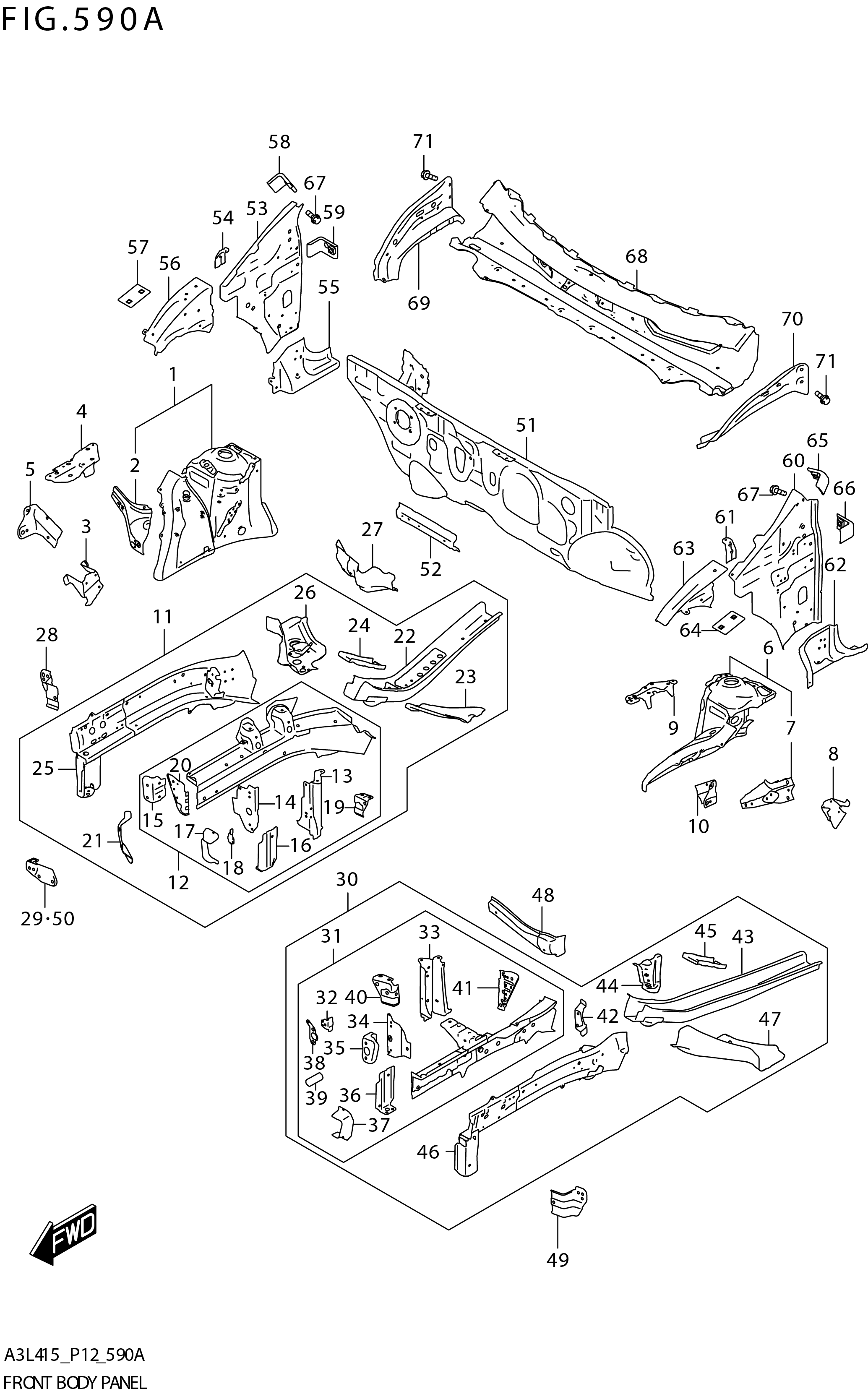 FIG. 590A FRONT BODY PANEL