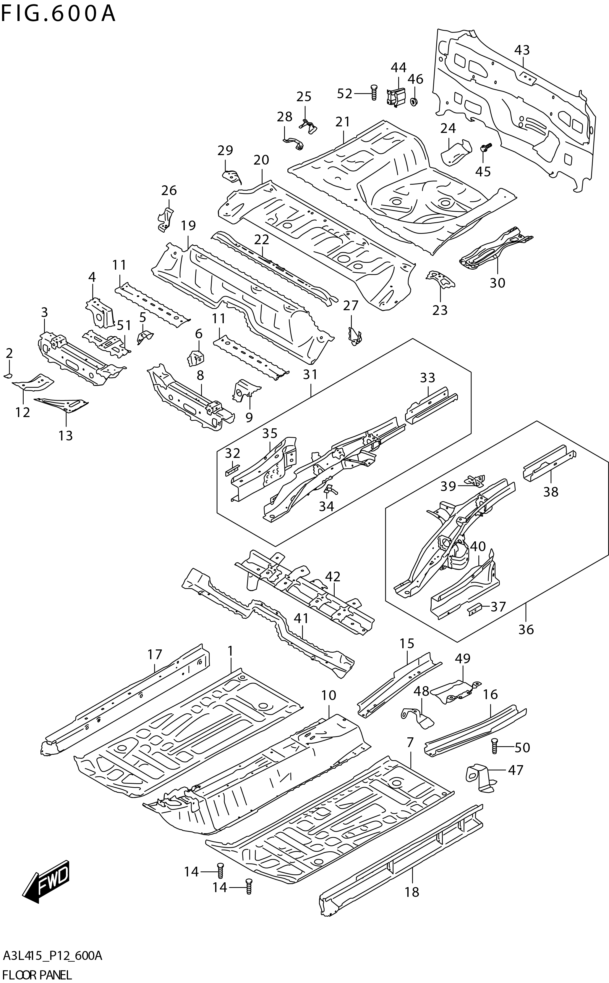 FIG. 600A FLOOR PANEL