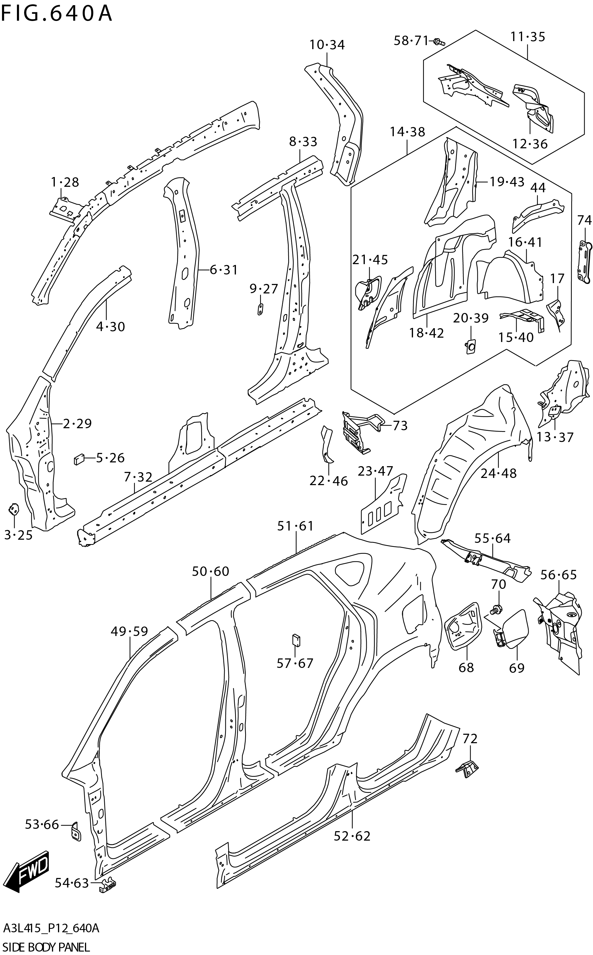 FIG. 640A SIDE BODY PANEL