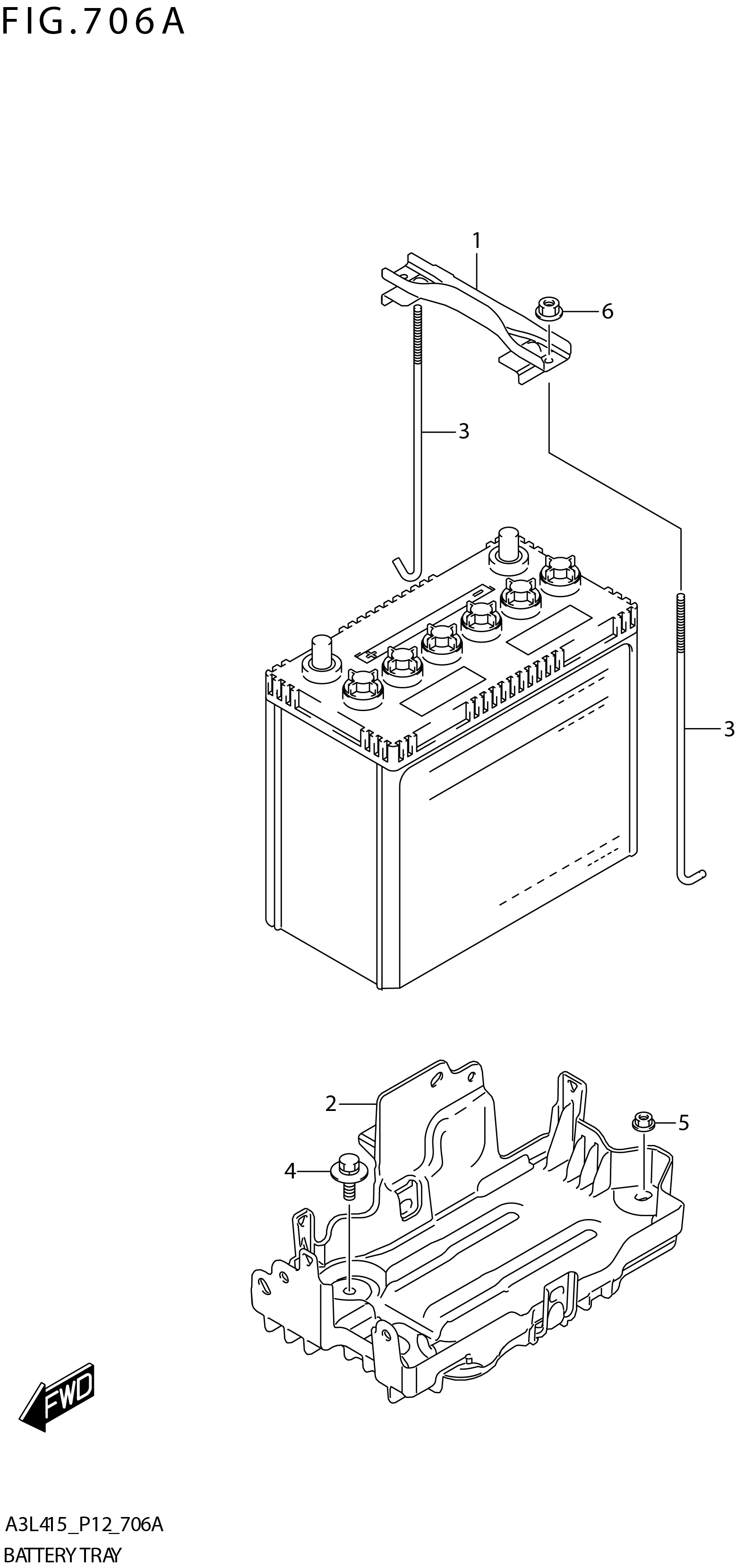 FIG. 706A BATTERY TRAY