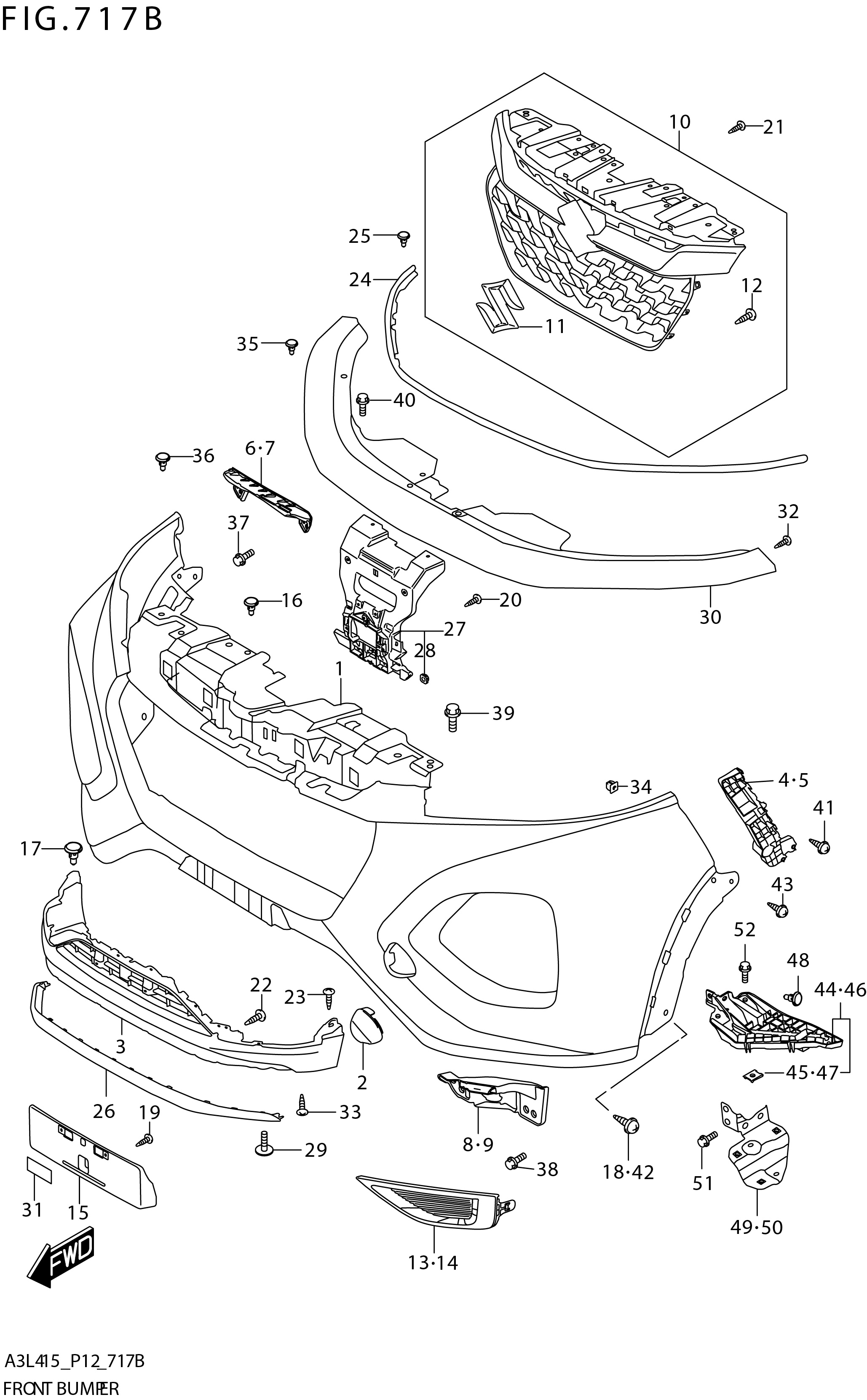 FIG. 717B FRONT BUMPER (W_AEBMCR)