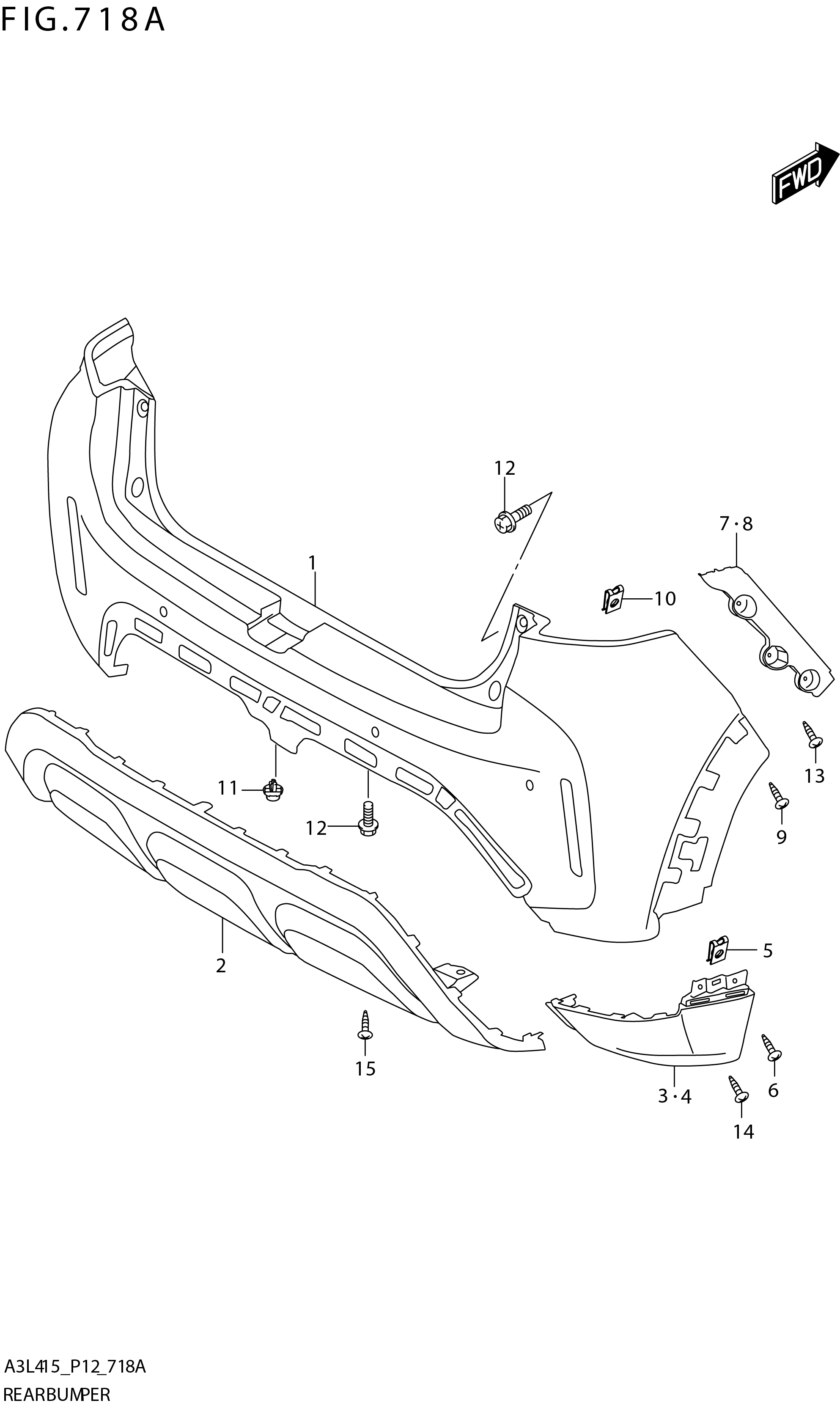 FIG. 718A REAR BUMPER