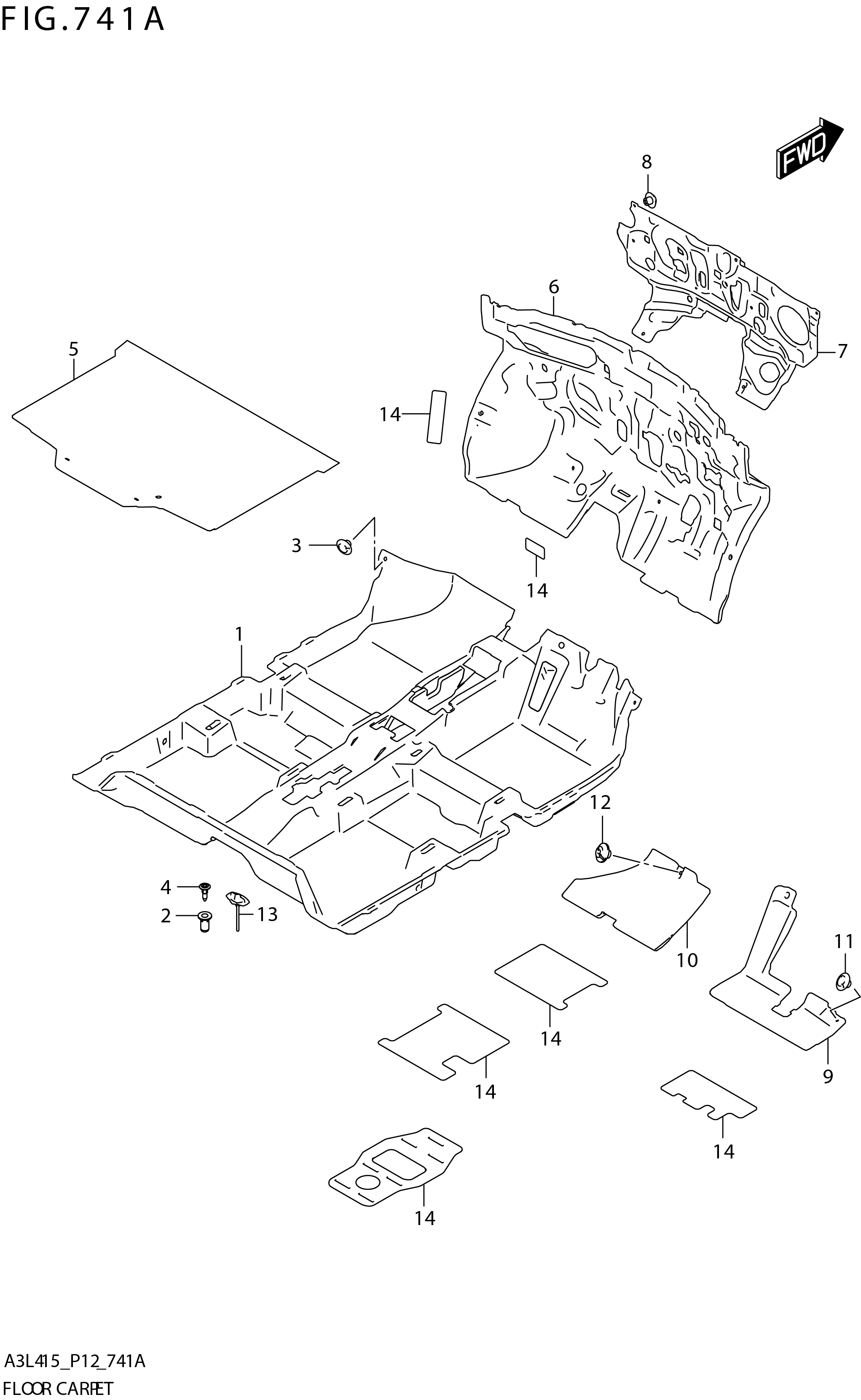 FIG. 741A FLOOR CARPET (GL)