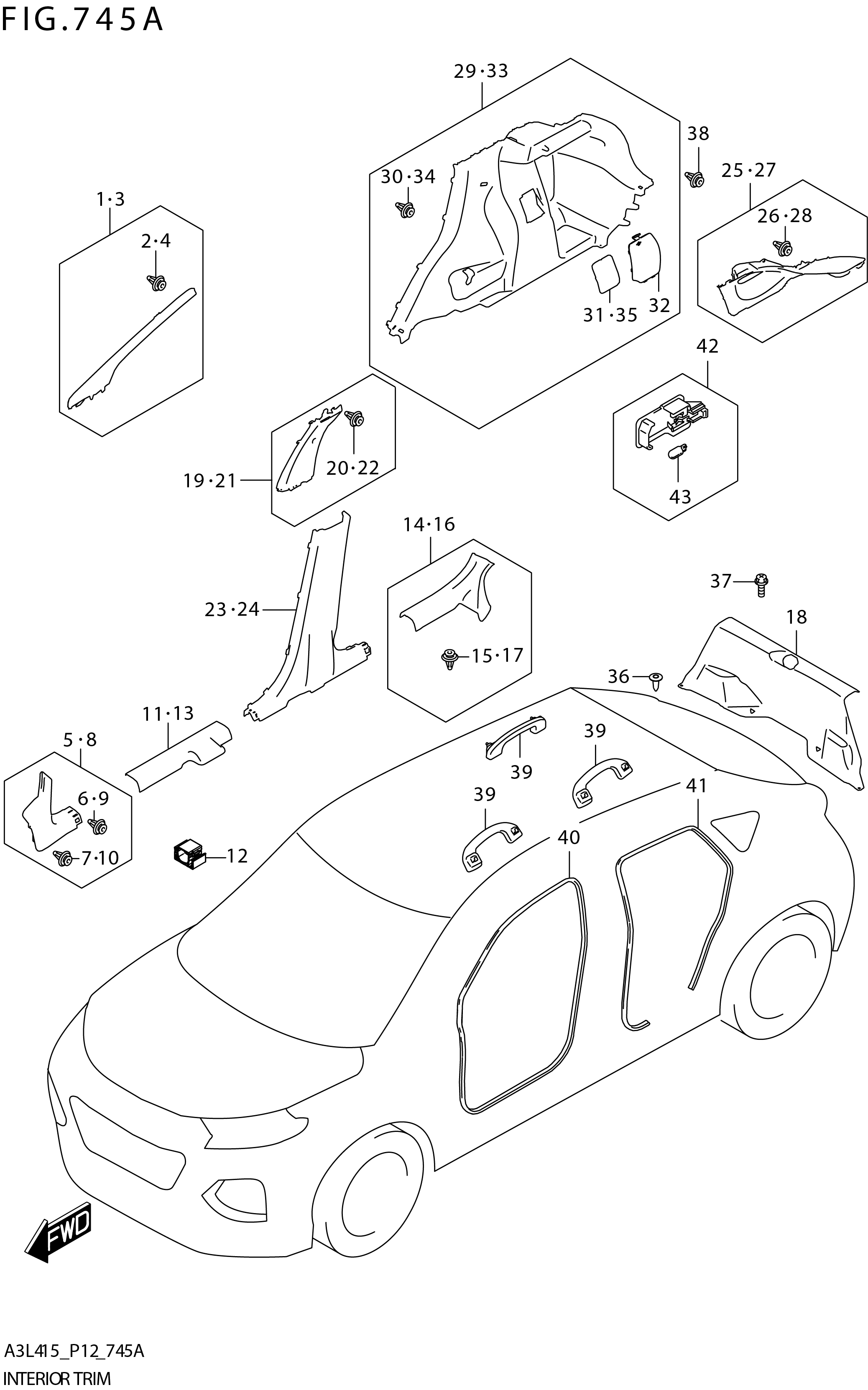 FIG. 745A INTERIOR TRIM