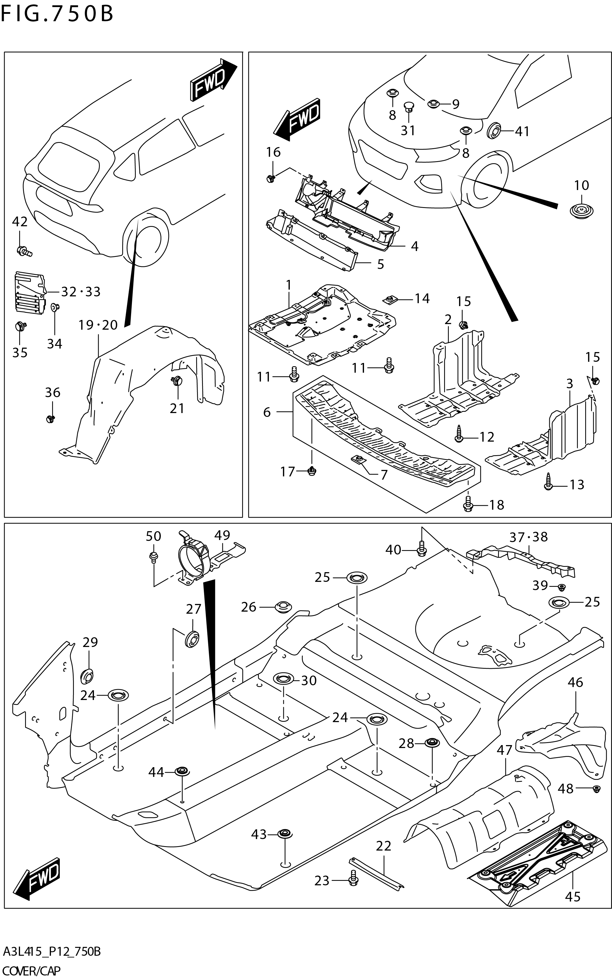 FIG. 750B COVER/CAP (GLX)