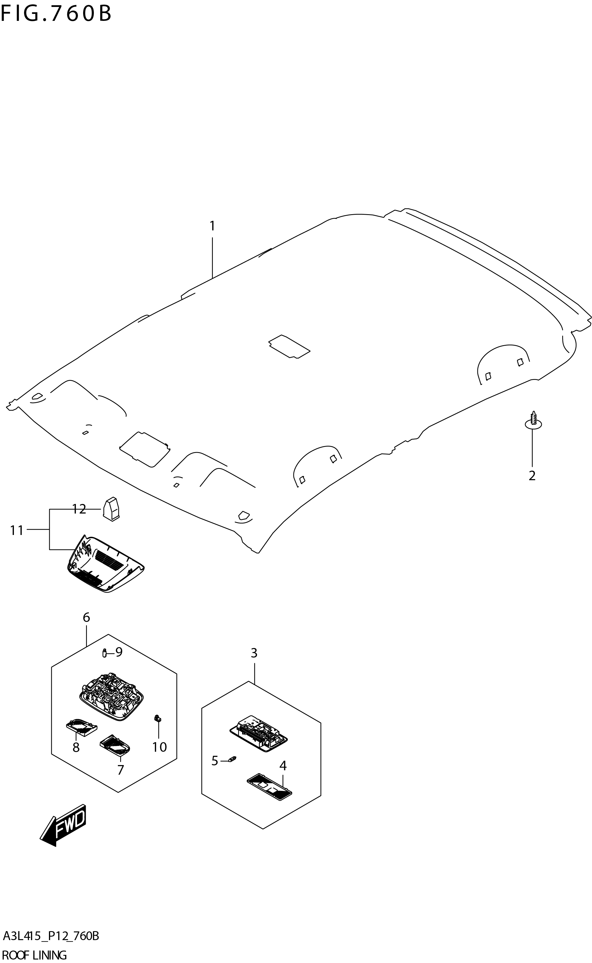 FIG. 760B ROOF LINING (W_AEBMCR)