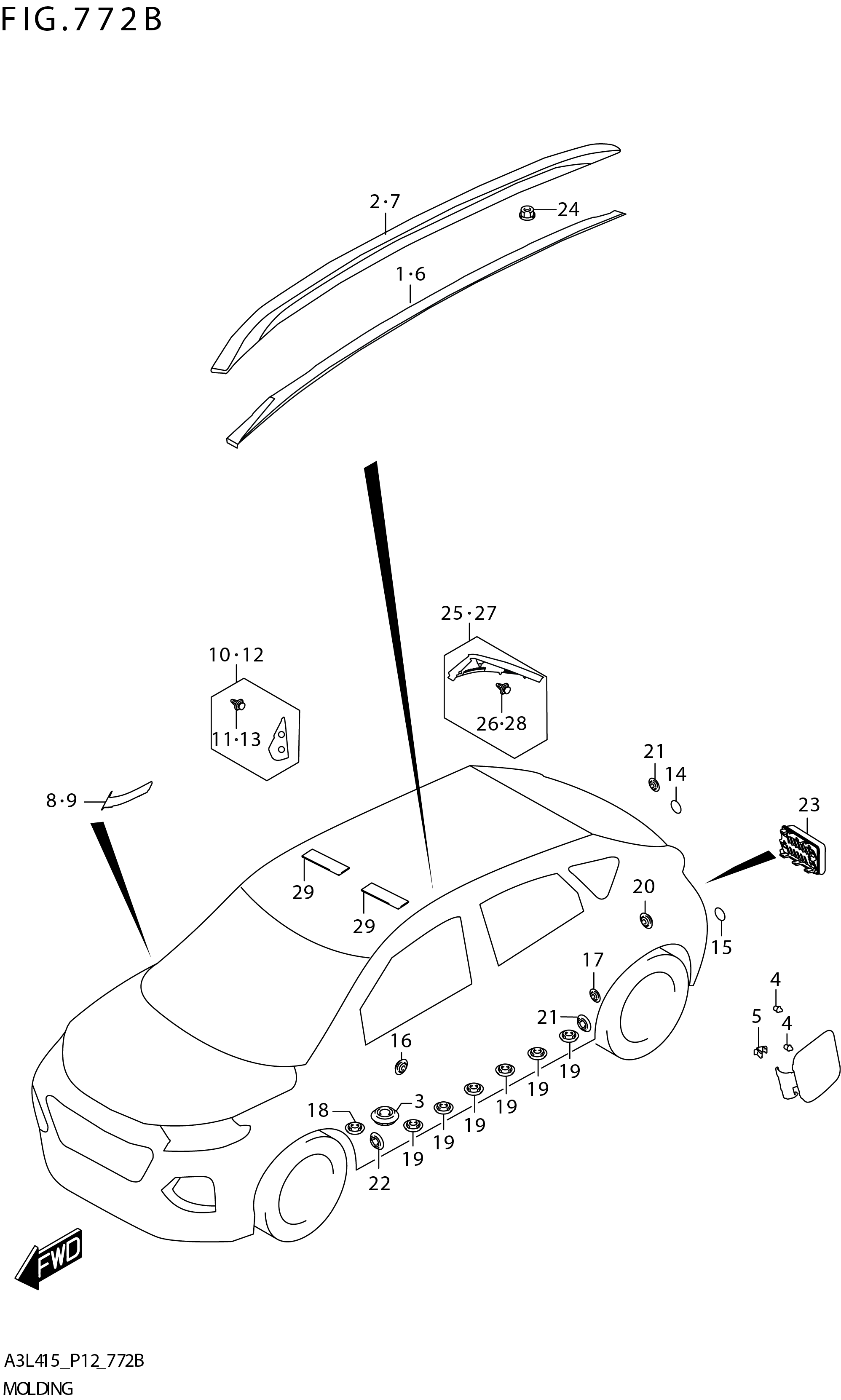 FIG. 772B MOLDING (GLX:5MT)