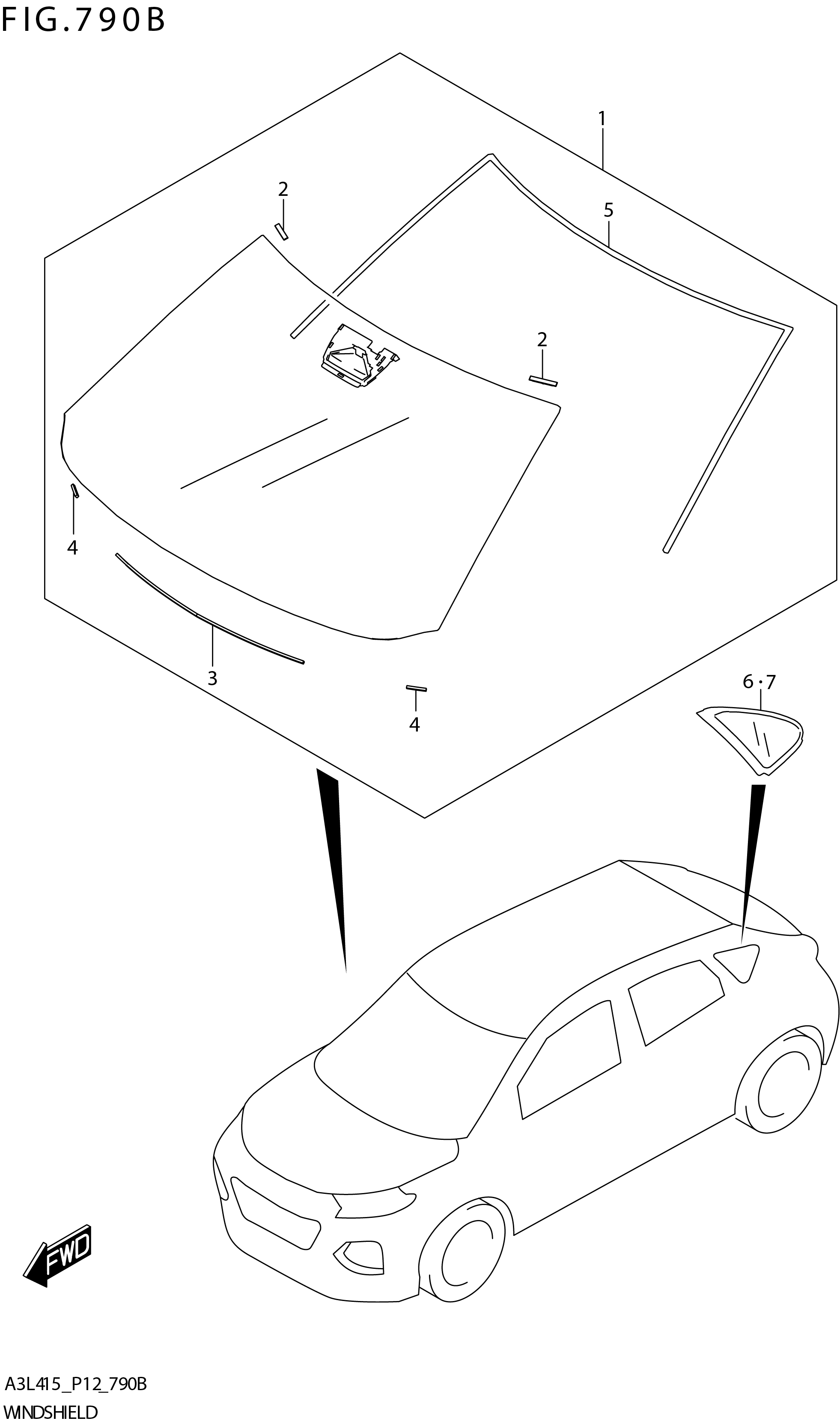 FIG. 790B WINDSHIELD (W_AEBMCR)