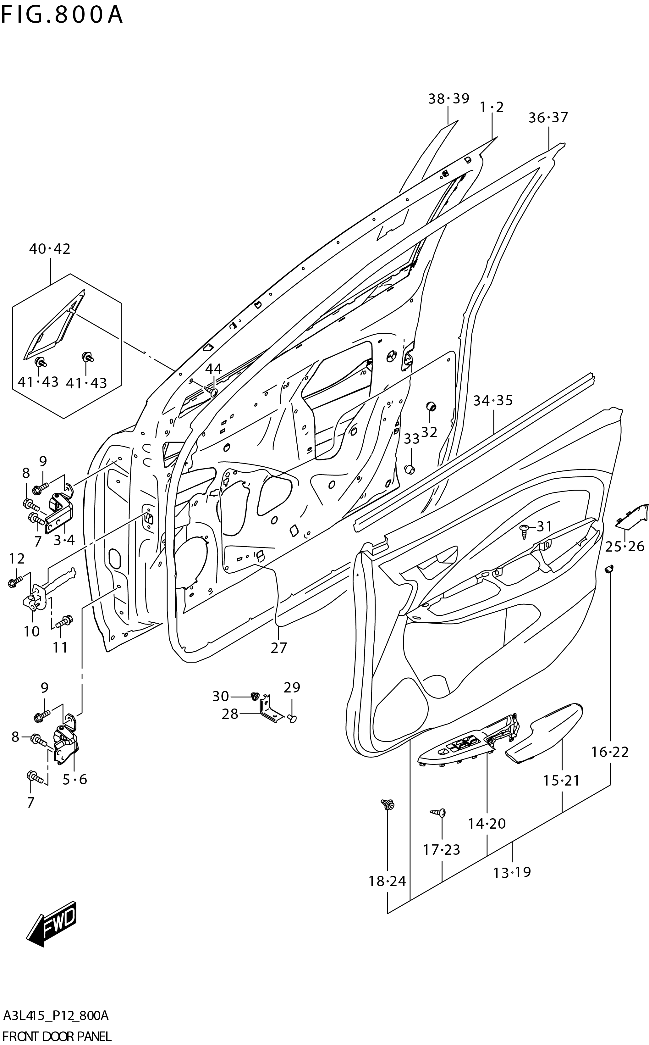 FIG. 800A FRONT DOOR PANEL