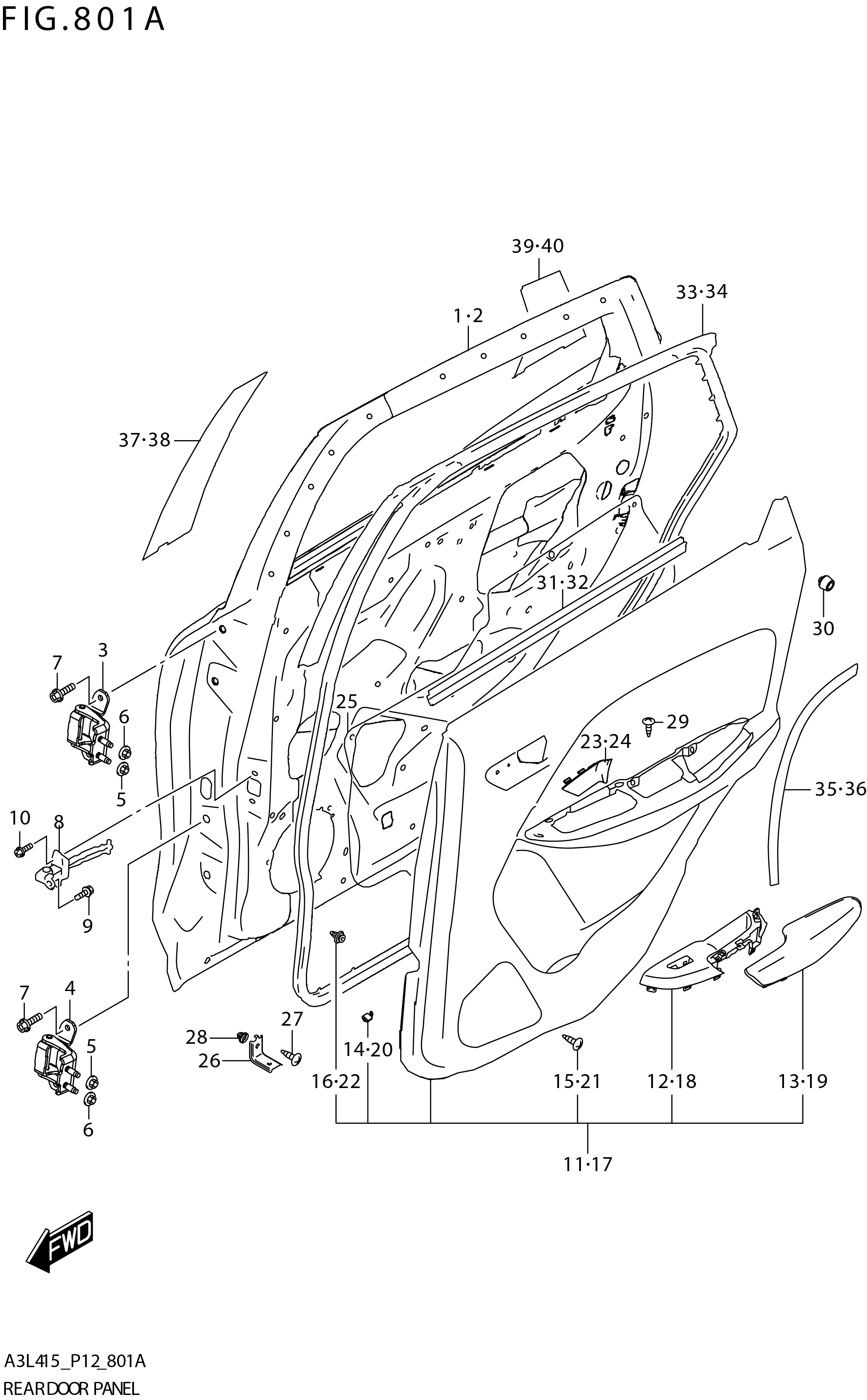 FIG. 801A REAR DOOR PANEL