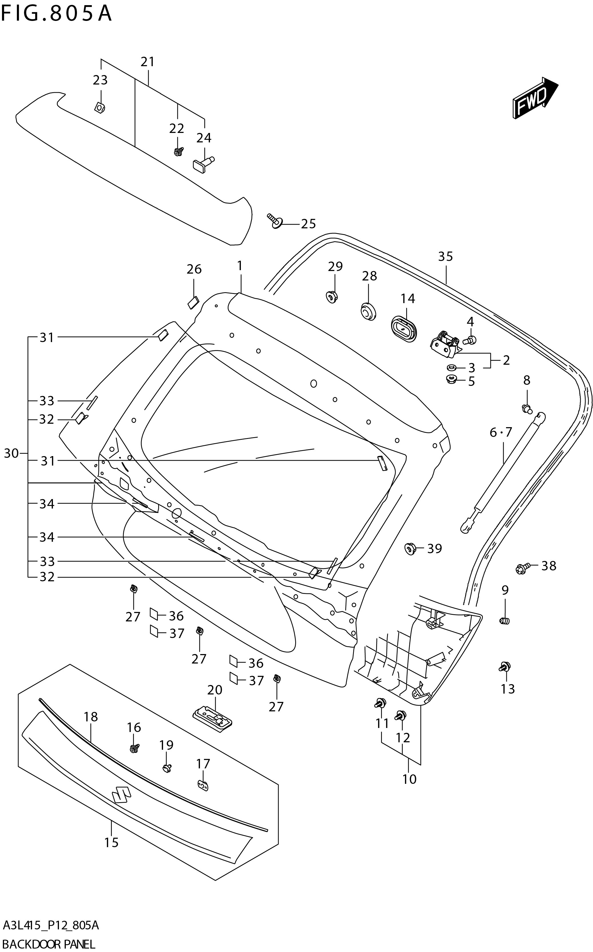 FIG. 805A BACK DOOR PANEL 