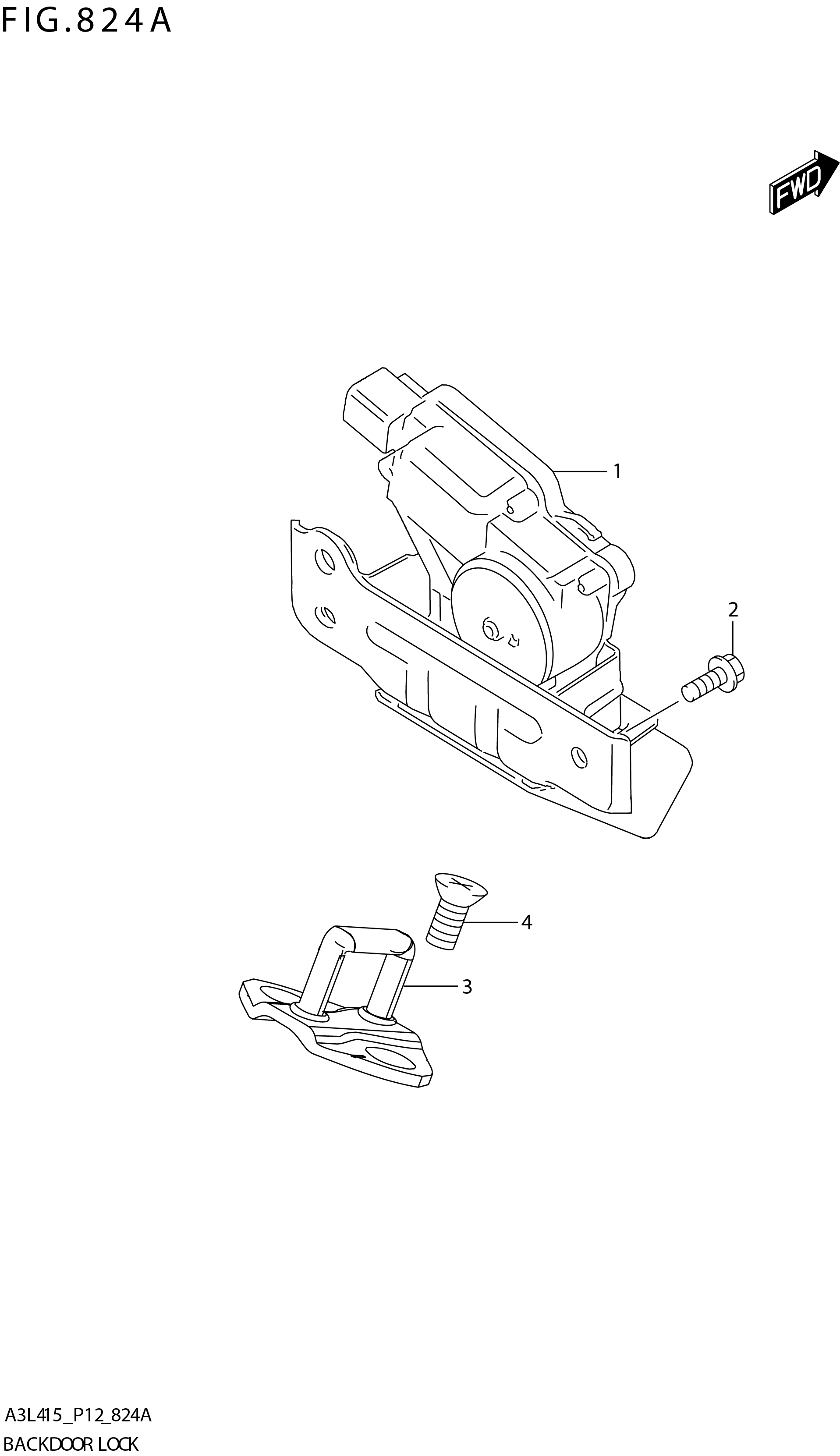 FIG. 824A BACK DOOR LOCK