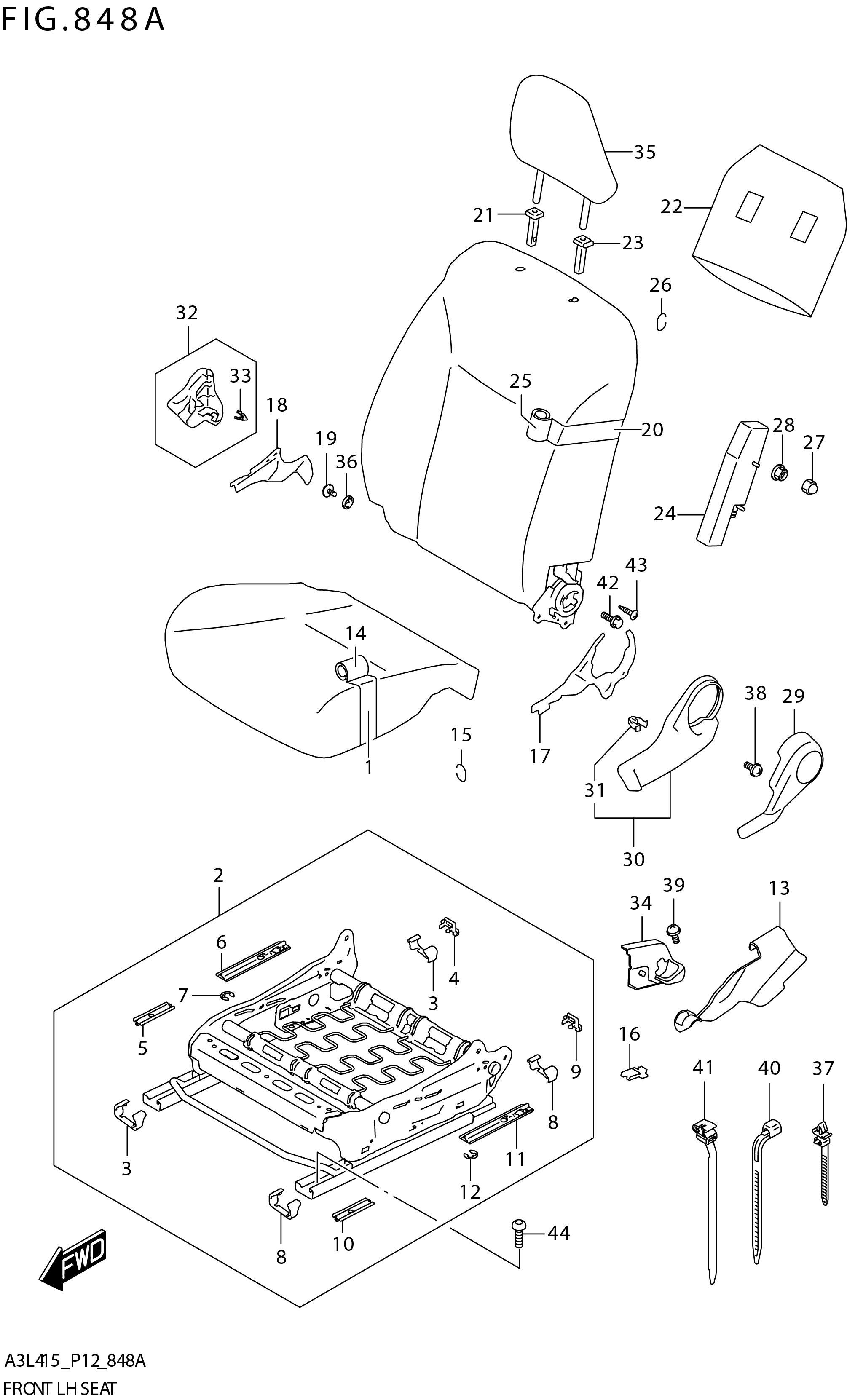 FIG. 848A FRONT LH SEAT (N_AEBR)