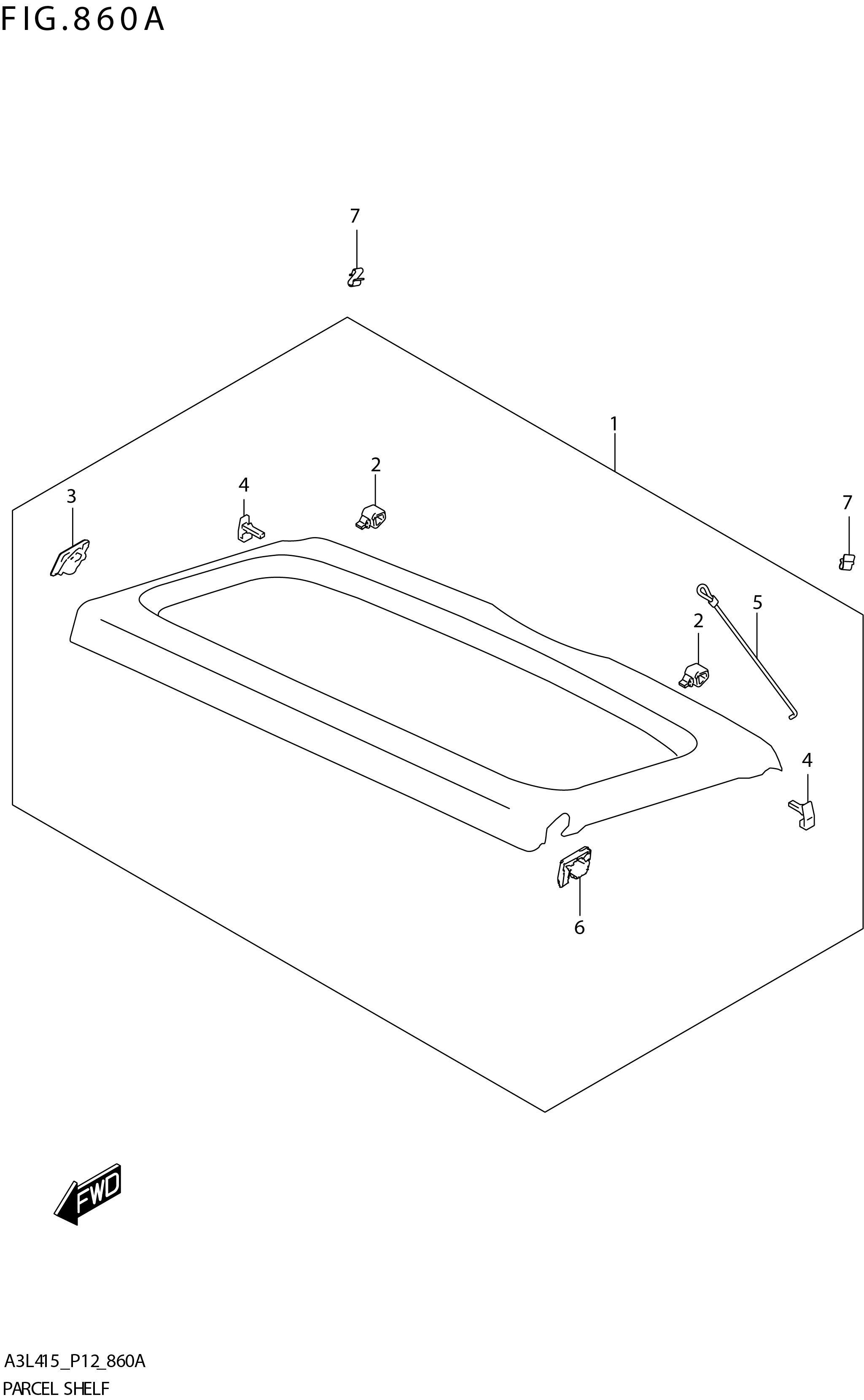 FIG. 860A PARCELSHELF