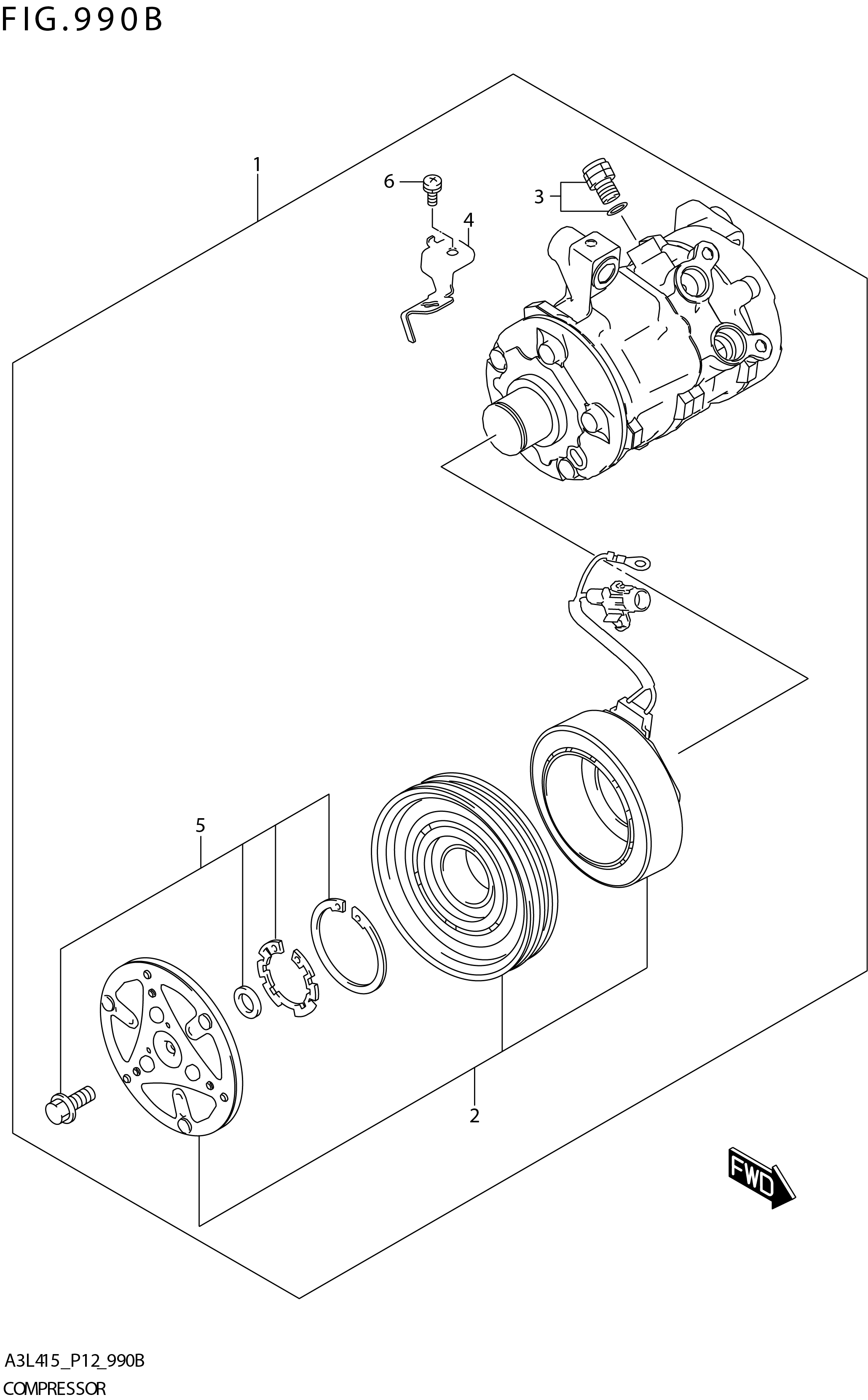 FIG. 990B COMPRESSOR (GLX)