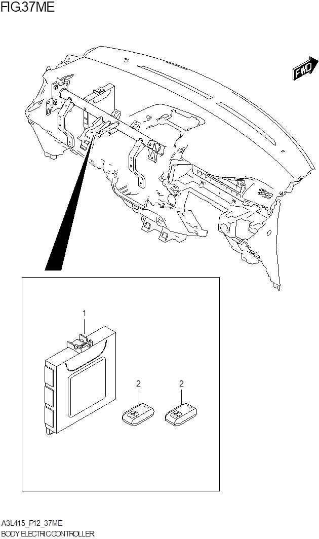 FIG. 37ME BODY ELECTRIC CONTROLLER (GLX:6AT:W_AEBMCR)