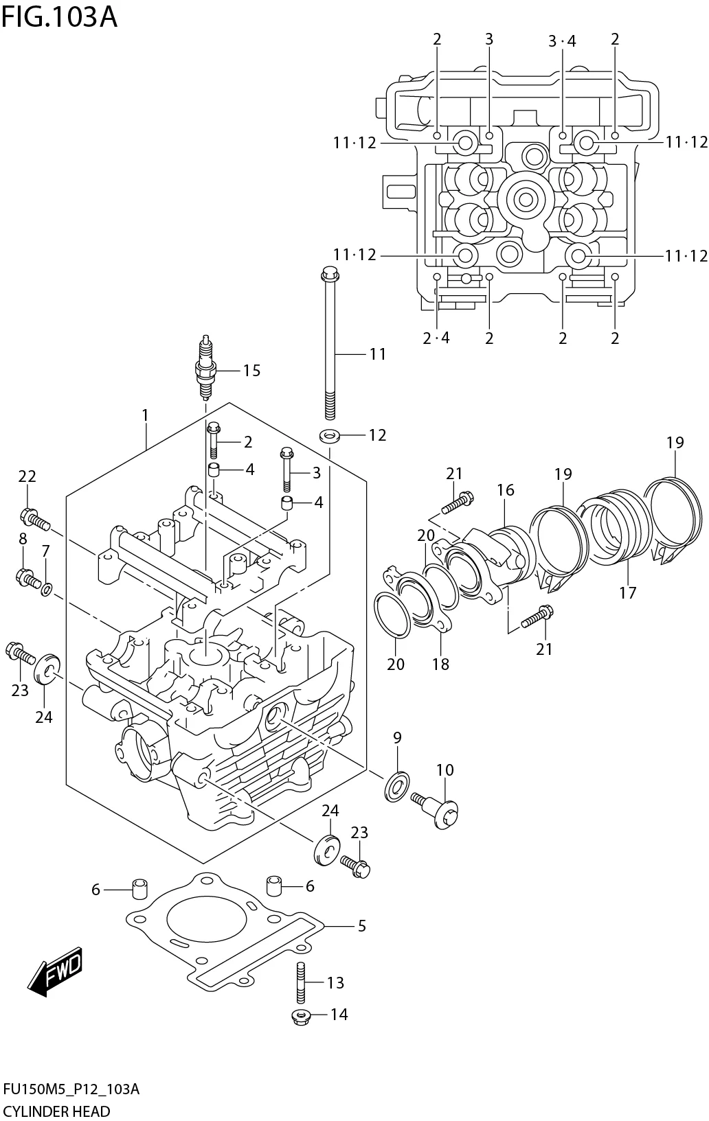 FIG. 103A CYLINDER HEAD