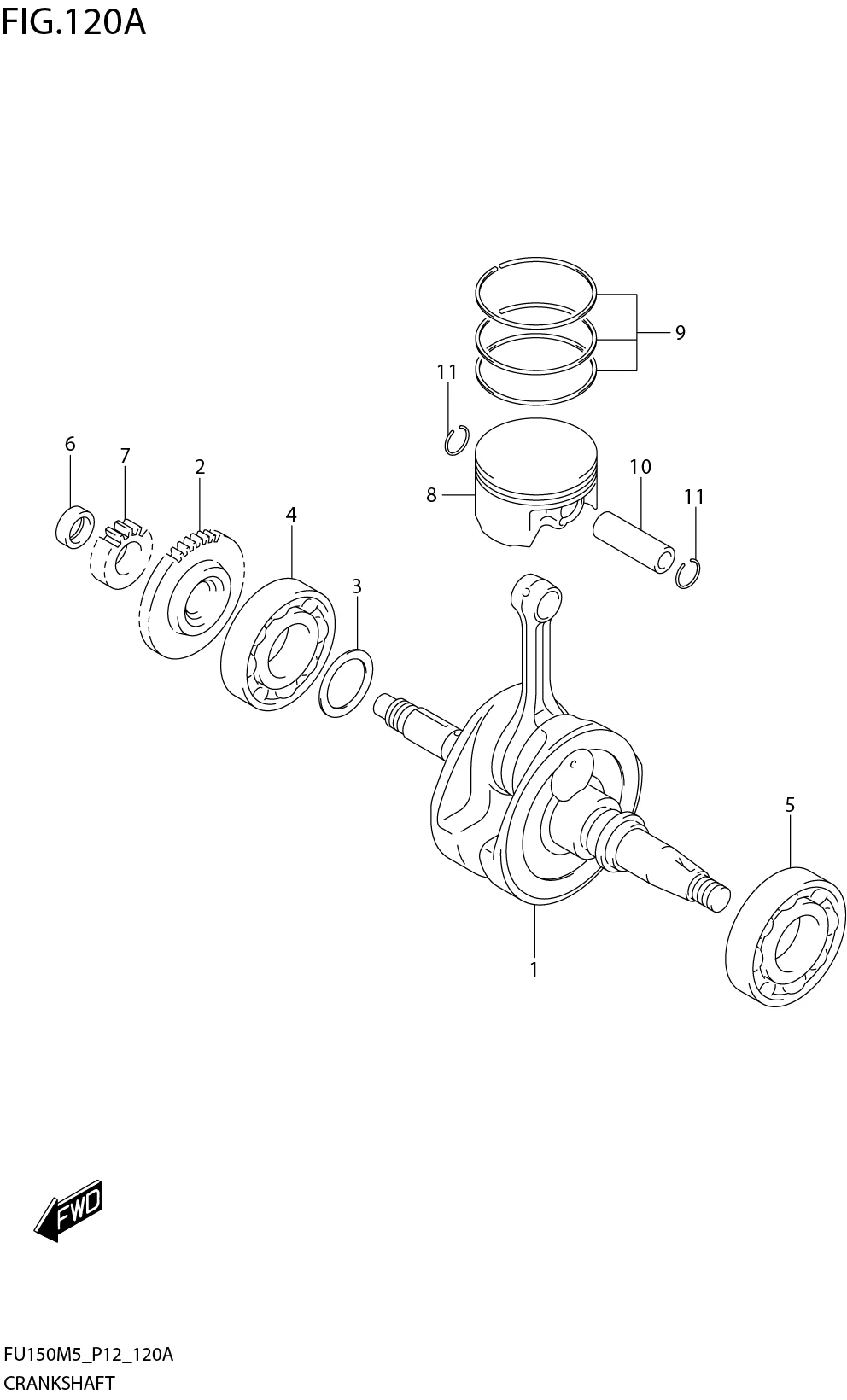 FIG. 120A CRANKSHAFT
