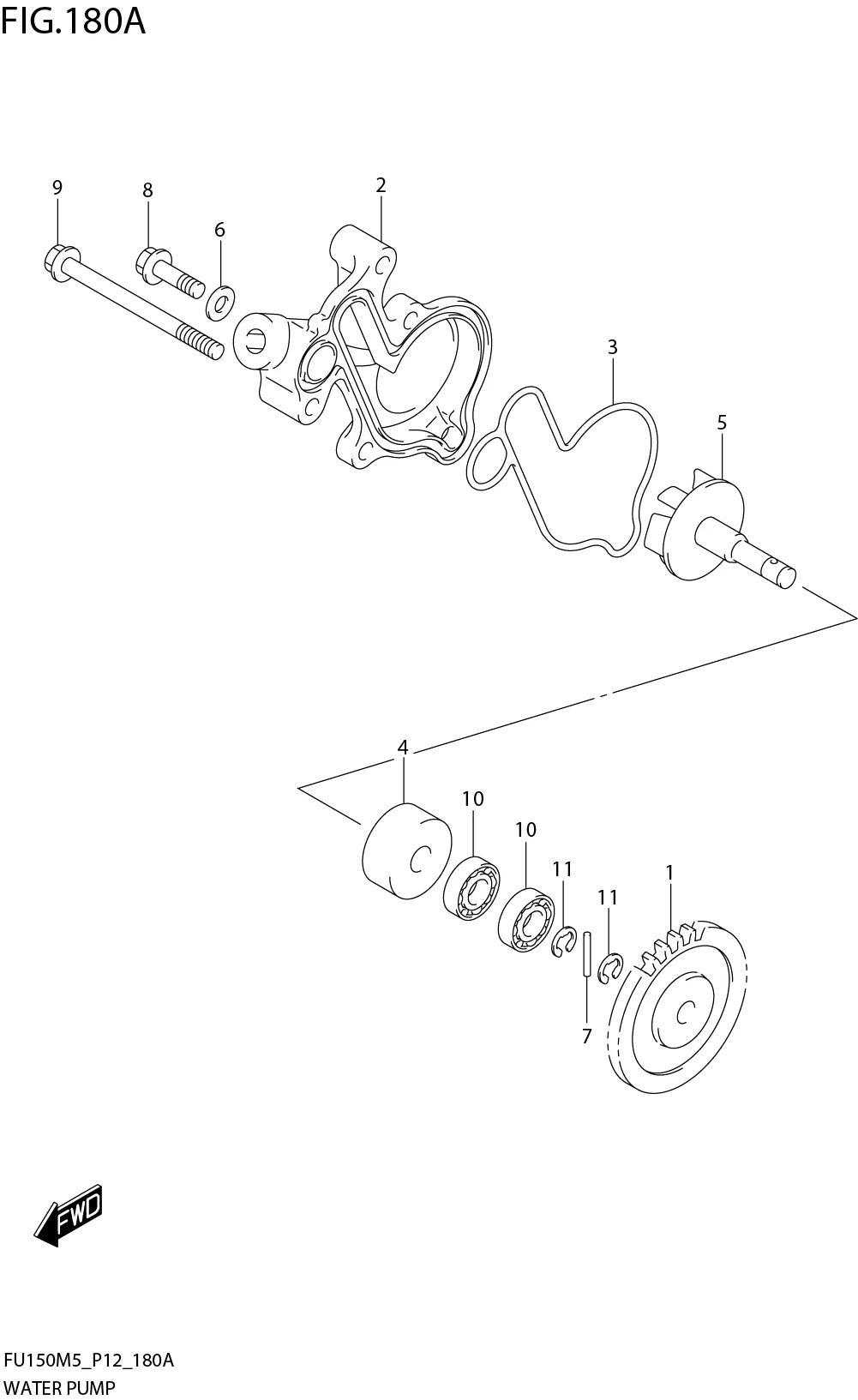 FIG. 180A WATER PUMP