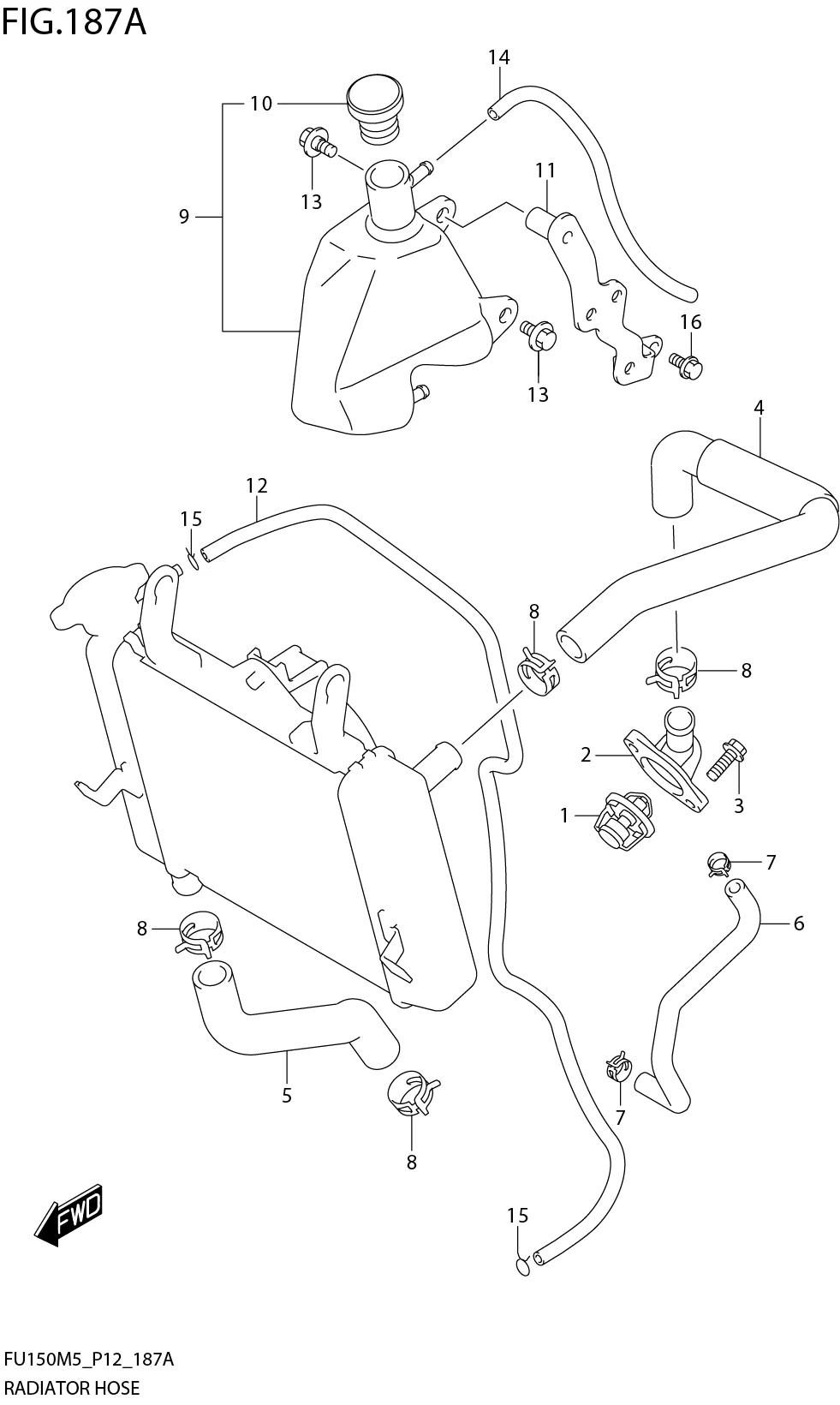 FIG. 187A RADIATOR HOSE