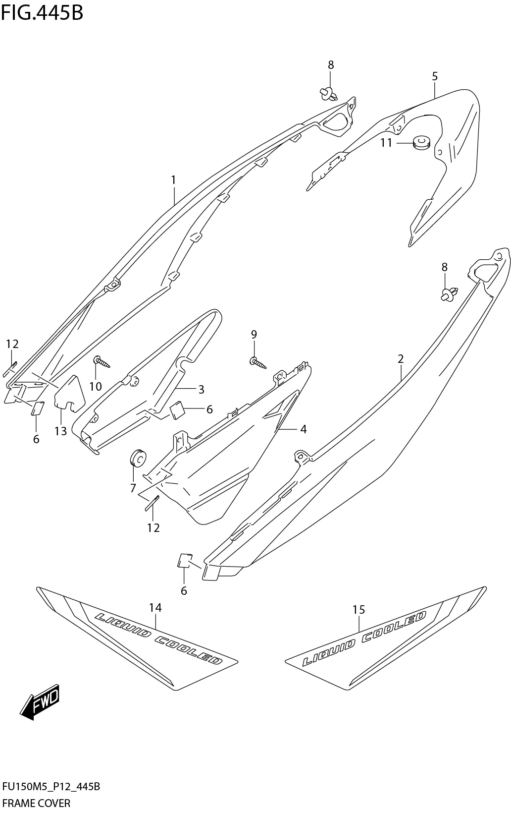 FIG. 445B FRAME COVER (FU150RLM5_P12)