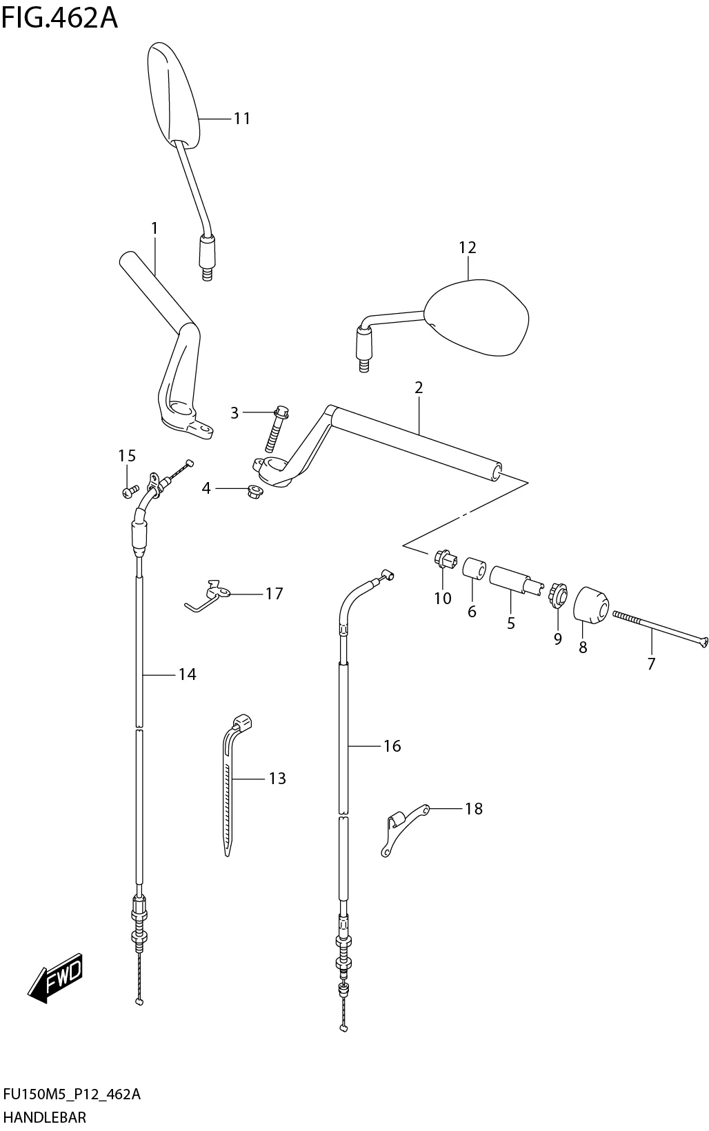 FIG. 462A HANDLEBAR (FU150RFM5_P12)
