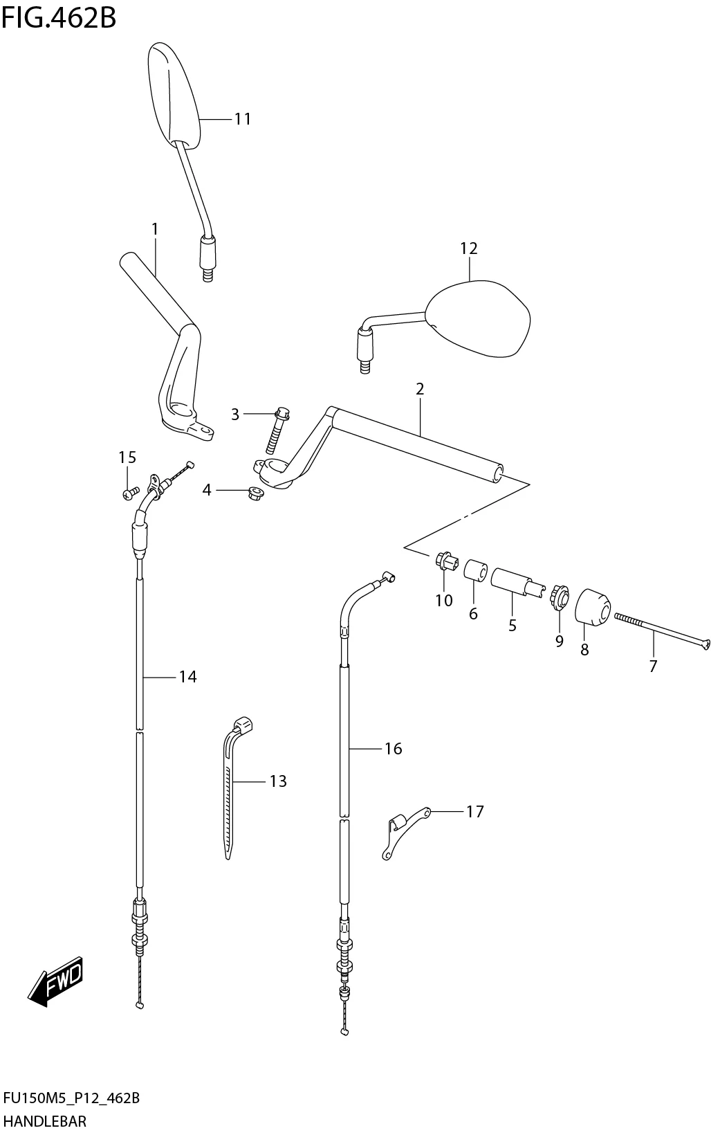 FIG. 462B HANDLEBAR (FU150RLM5_P12)