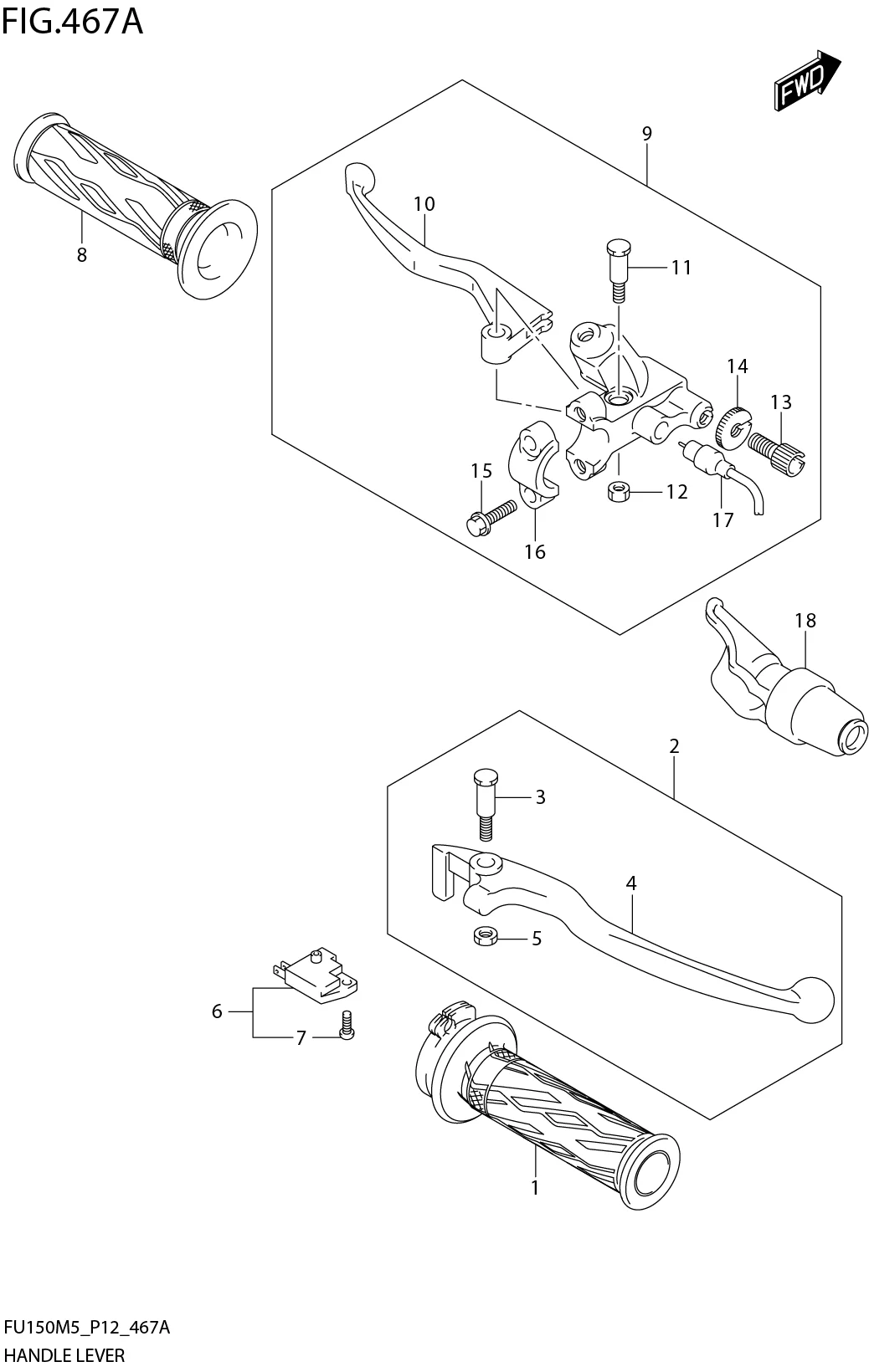 FIG. 467A HANDLE LEVER (FU150RFM5_P12)