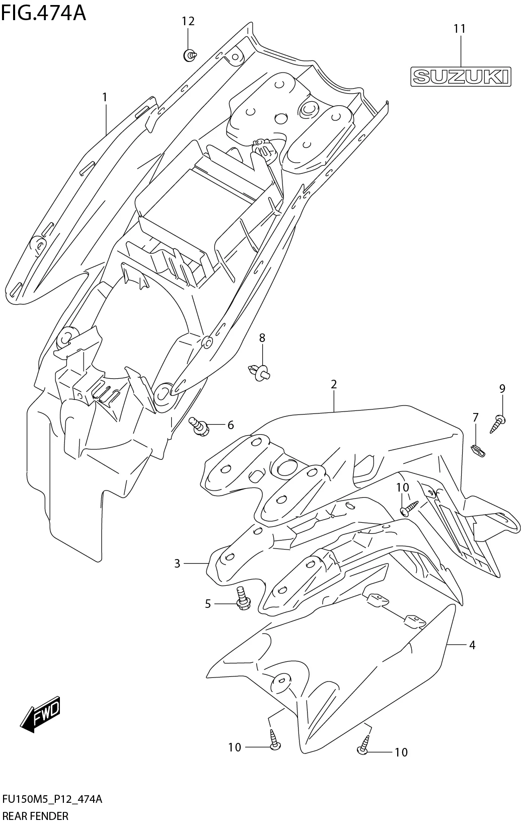 FIG. 474A REAR FENDER