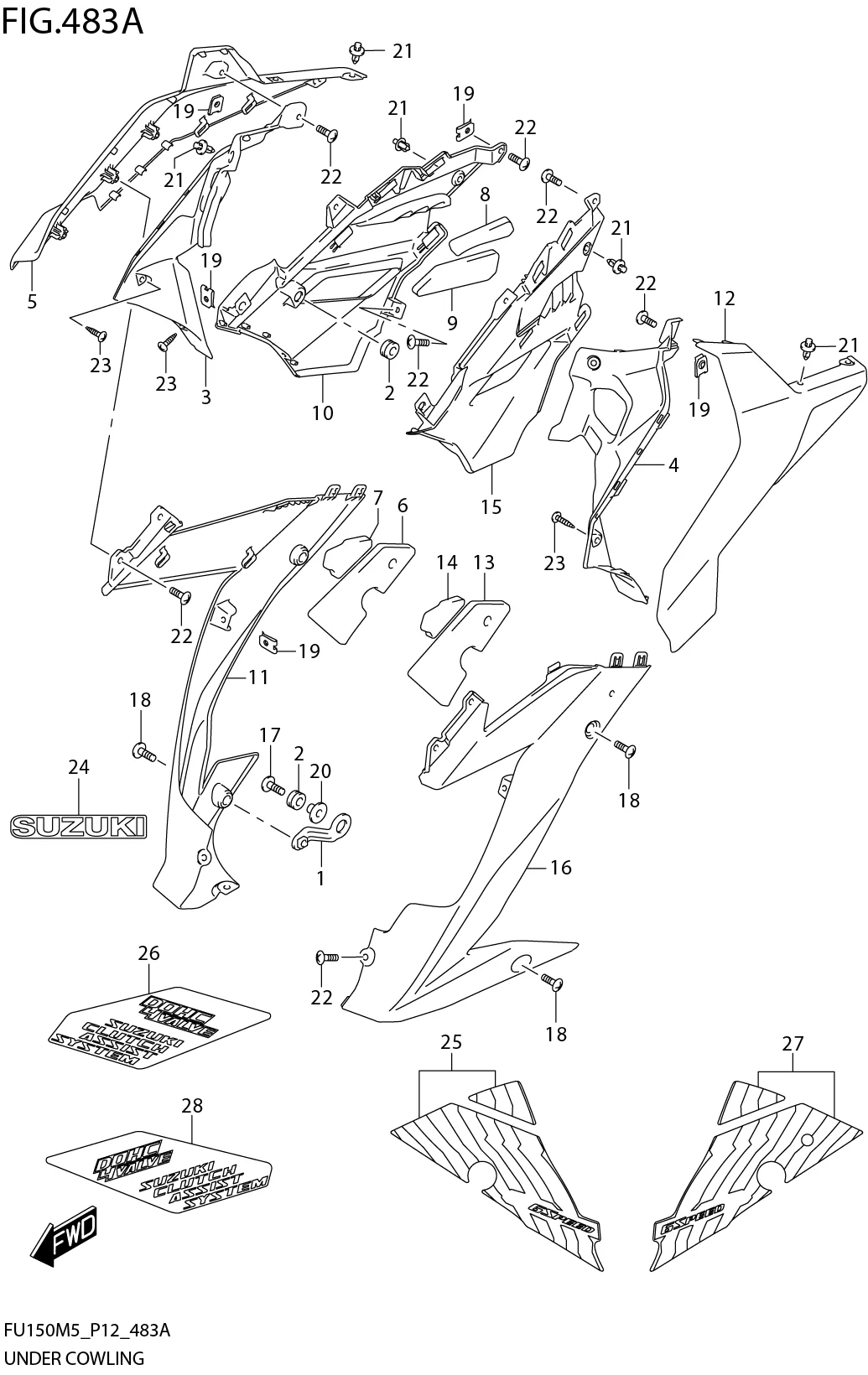 FIG. 483A UNDER COWLING (FU150RFM5_P12)