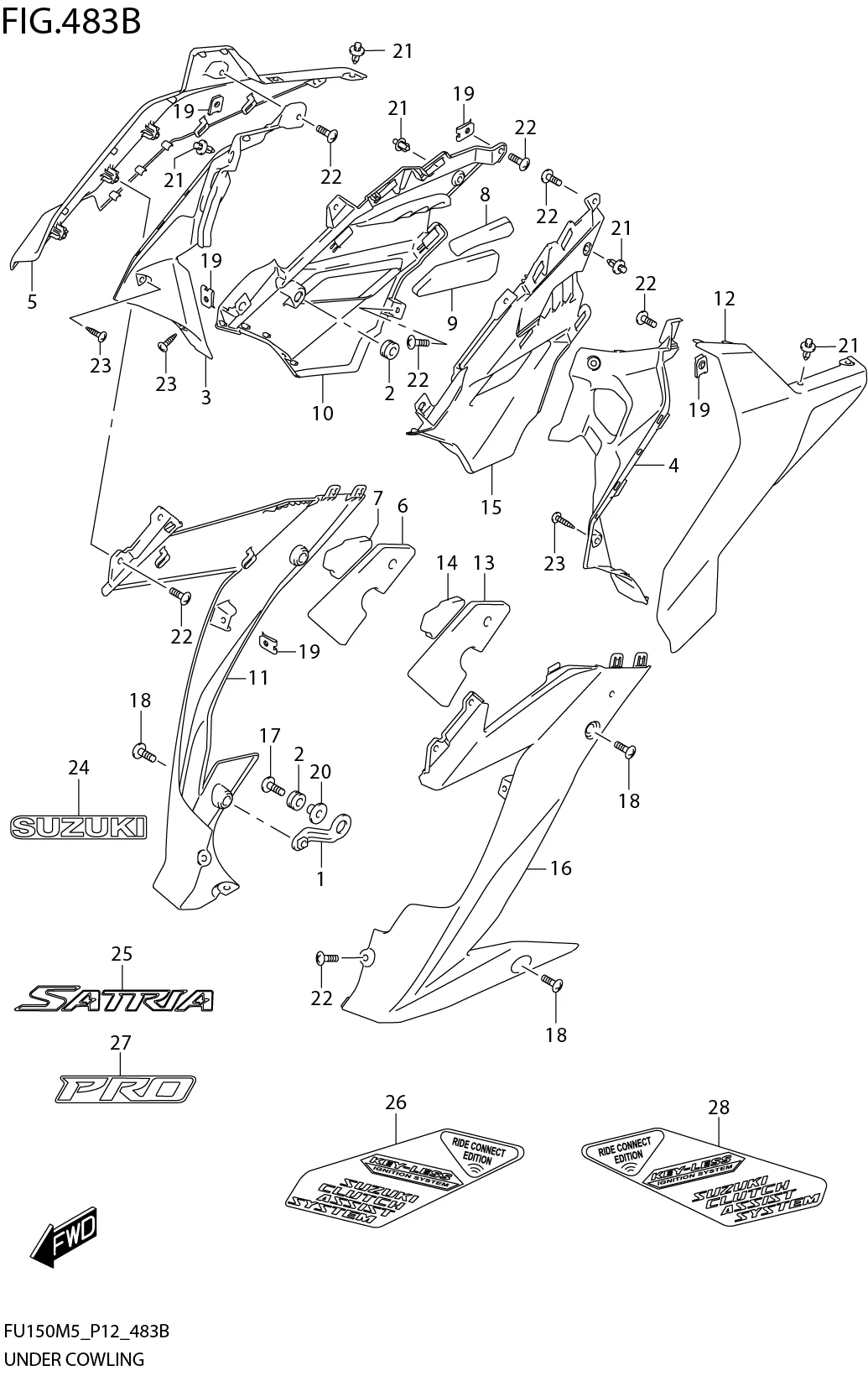 FIG. 483B UNDER COWLING (FU150RLM5_P12)