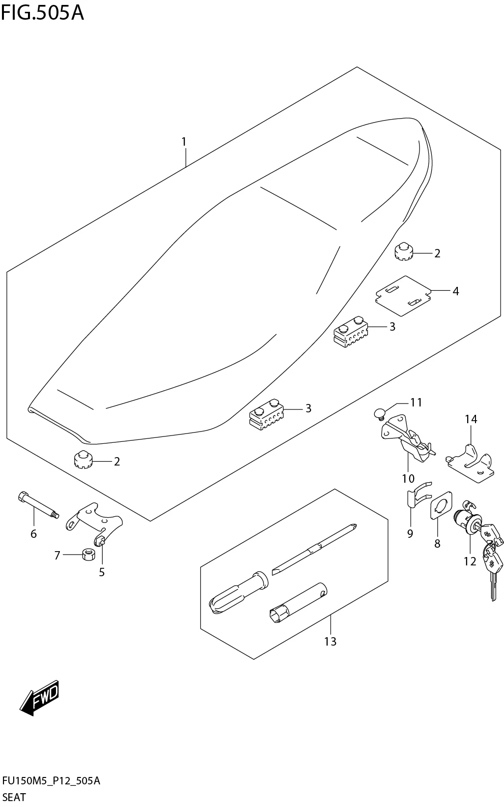 FIG. 505A SEAT (FU150RFM5_P12)