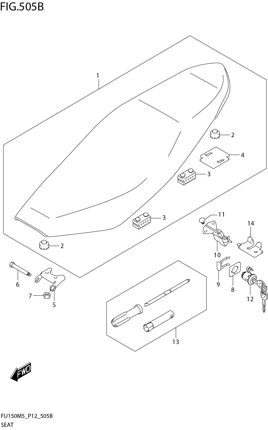 FIG. 505B SEAT (FU150RLM5_P12)