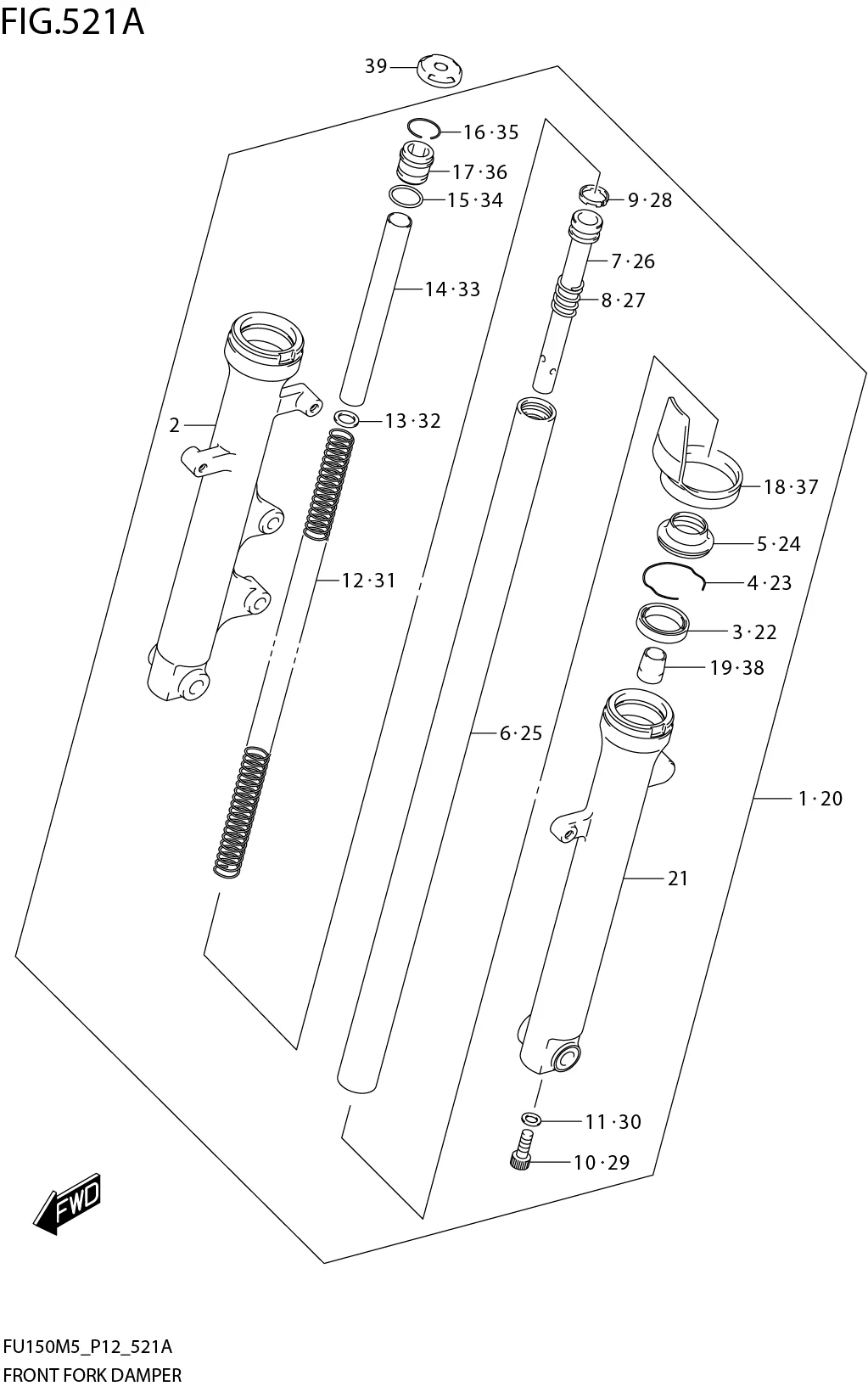 FIG. 521A FRONT FORK DAMPER (FU150RFM5_P12)