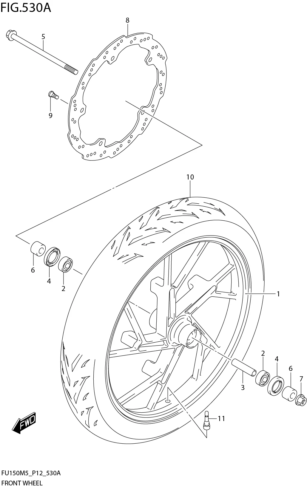 FIG. 530A FRONT WHEEL (FU150RFM5_P12)