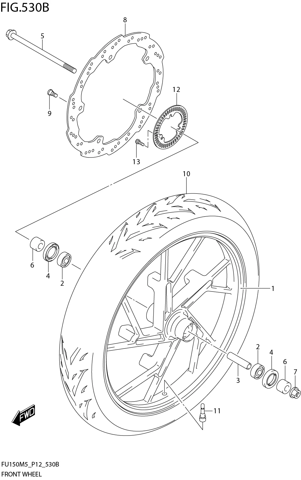 FIG. 530B FRONT WHEEL (FU150RLM5_P12)