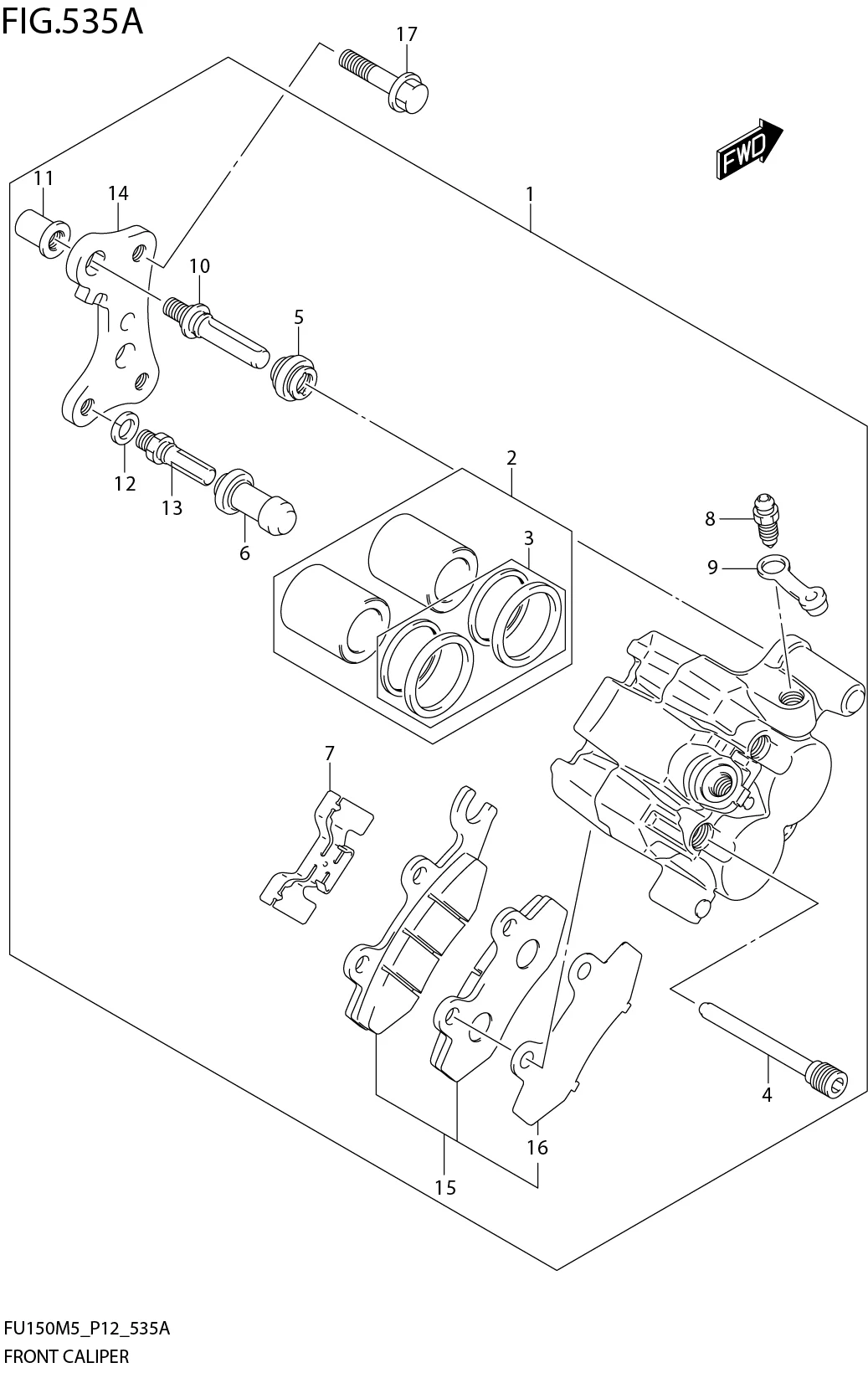 FIG. 535A FRONT CALIPER (FU150RFM5_P12)