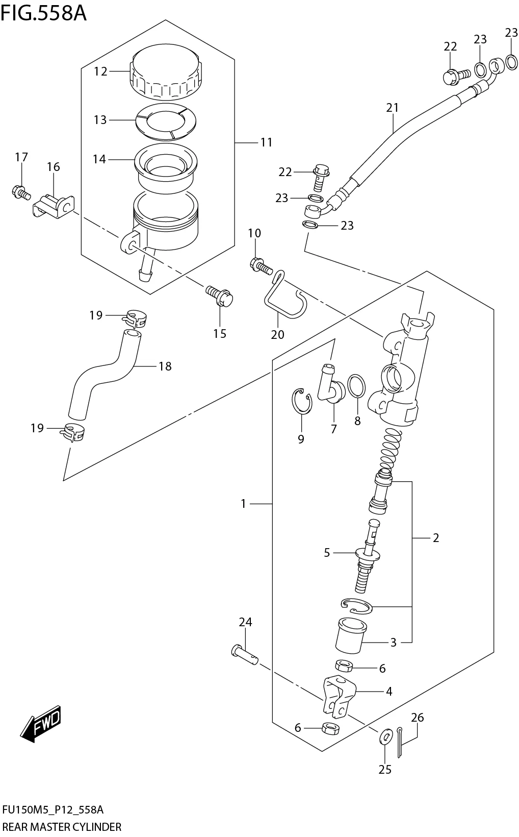 FIG. 558A REAR MASTER CYLINDER