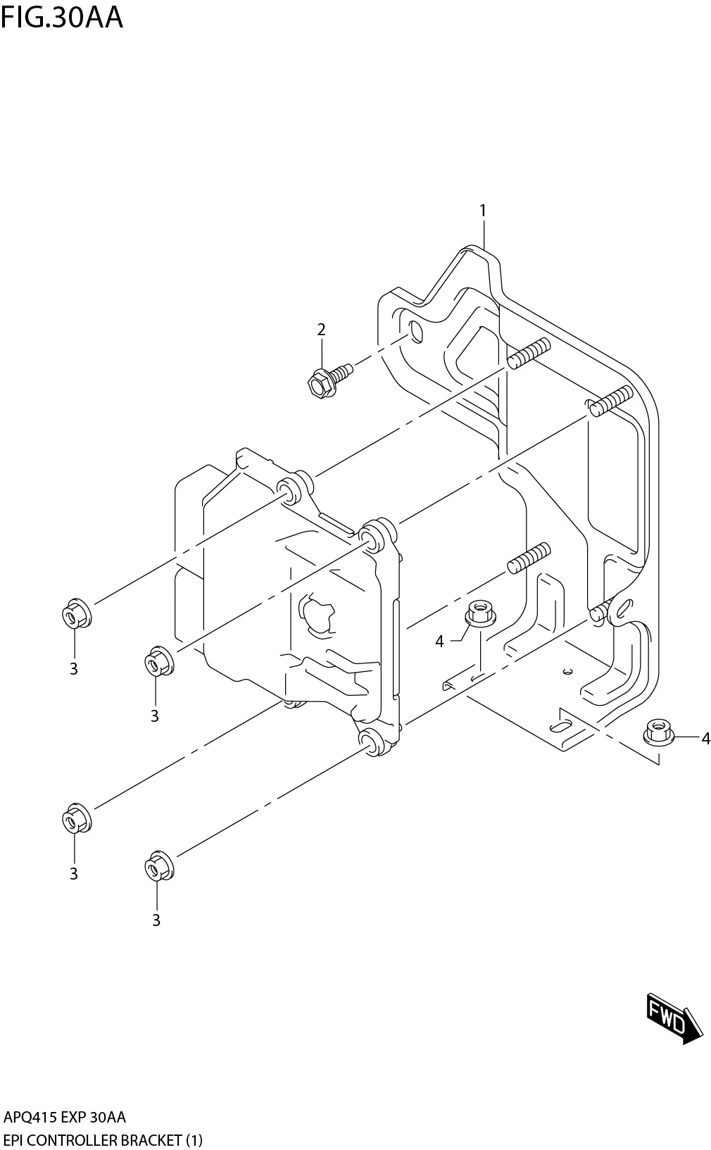 FIG.30AA1-L-12EPI CONTROLLER BRACKET (K15C:RHD)