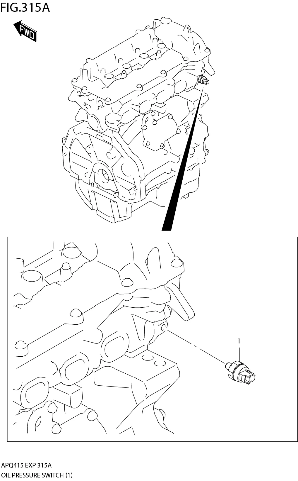 FIG.315A2-C-6 OIL PRESSURE SWITCH (K15C)