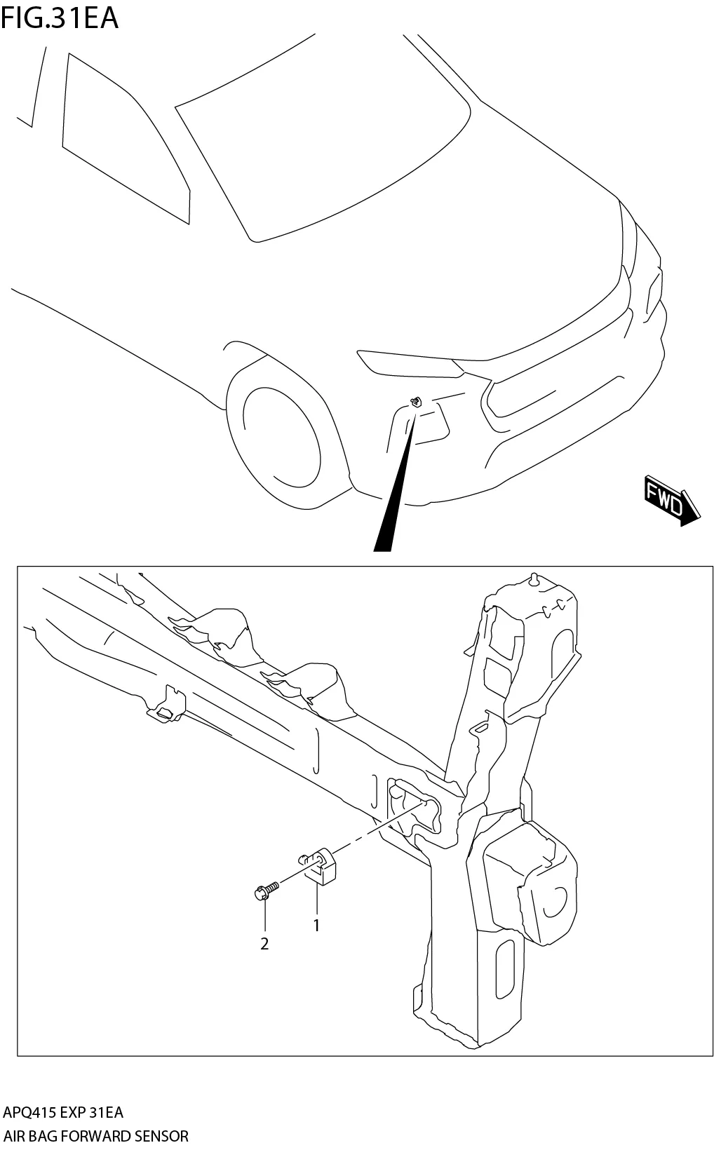 FIG.31EA2-C-11AIR BAG FORWARD SENSOR