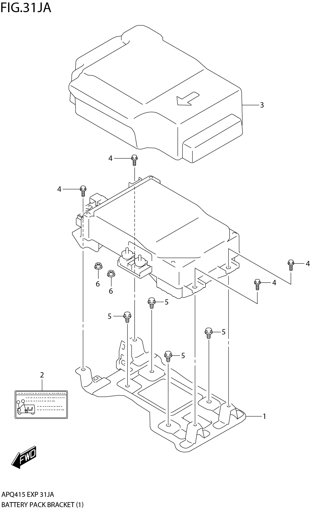 FIG.31JA2-C-13BATTERY PACK BRACKET (SEE NOTE)